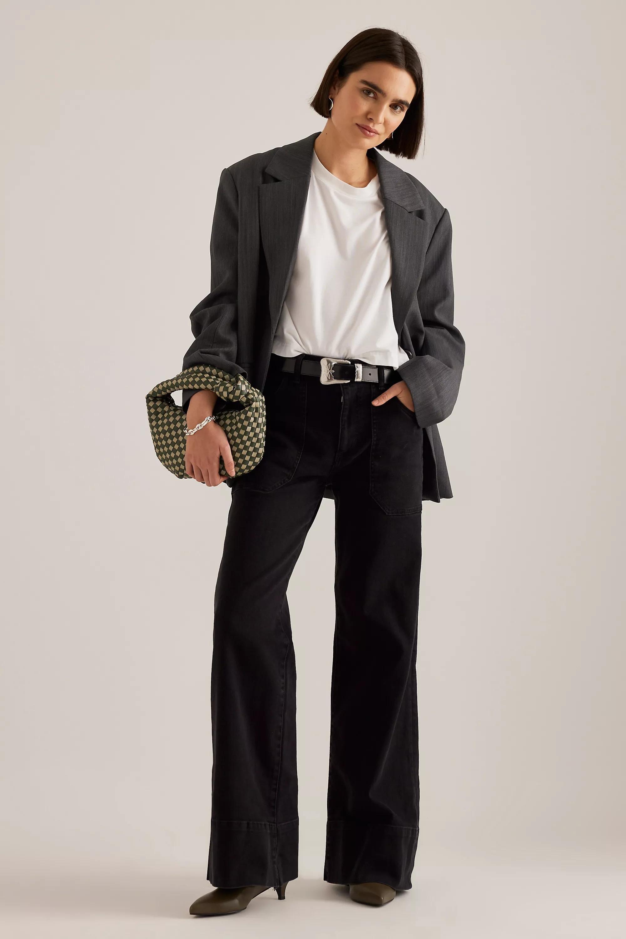 Anthropologie ed Denim Wide-Leg, Black, A501_0001, large image number 1