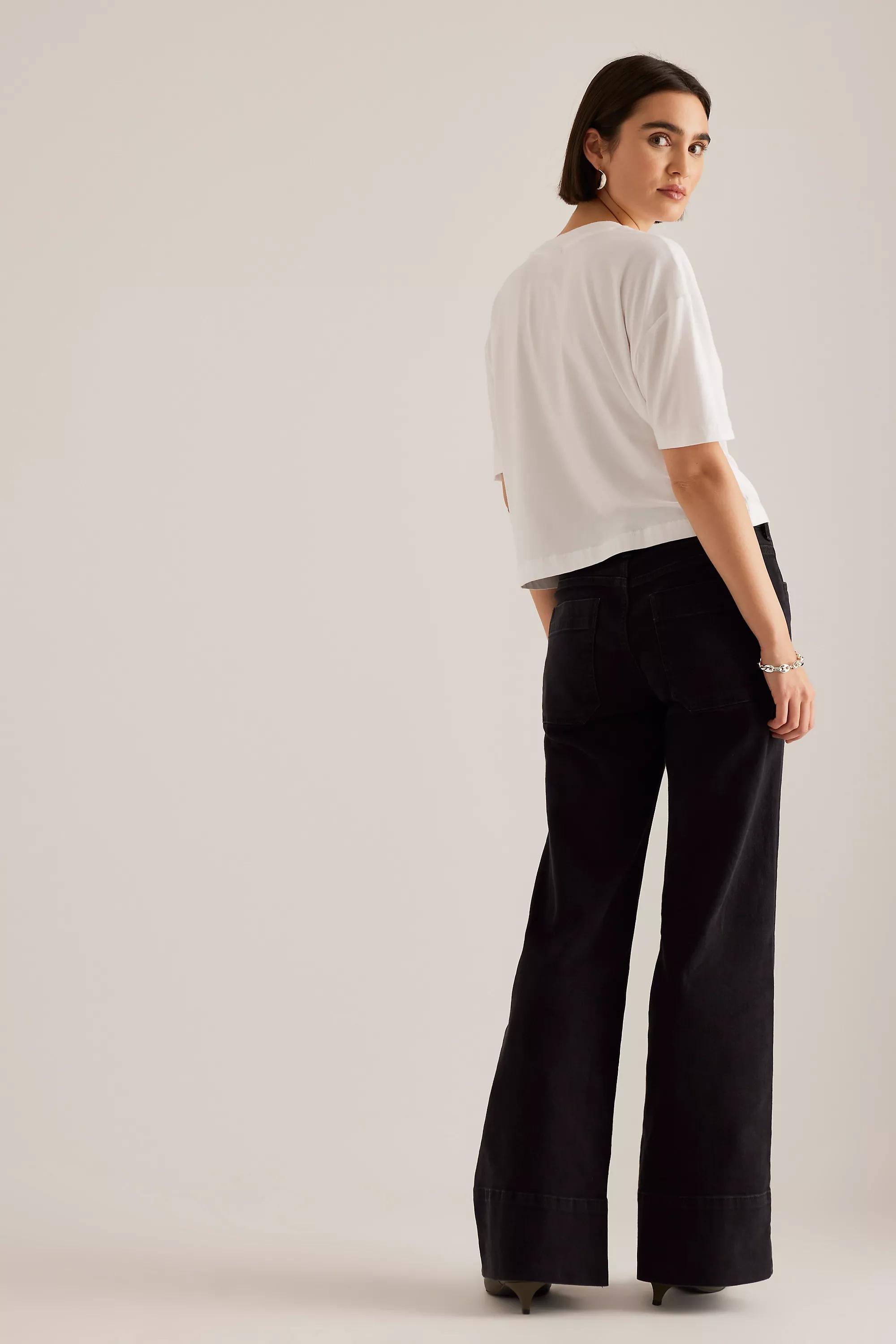 Anthropologie ed Denim Wide-Leg, Black, , large image number 3