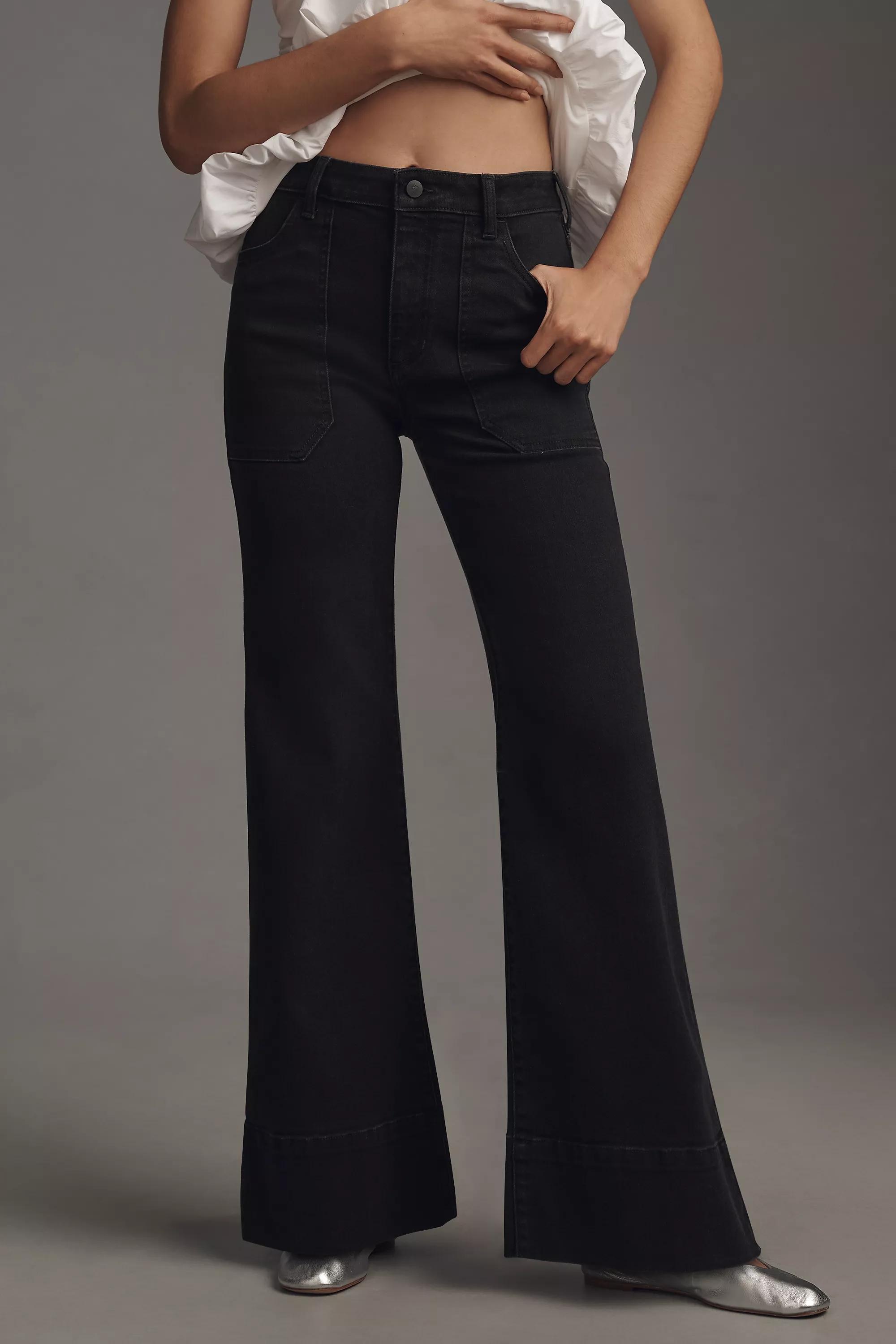 Anthropologie ed Denim Wide-Leg, Black, , large image number 4