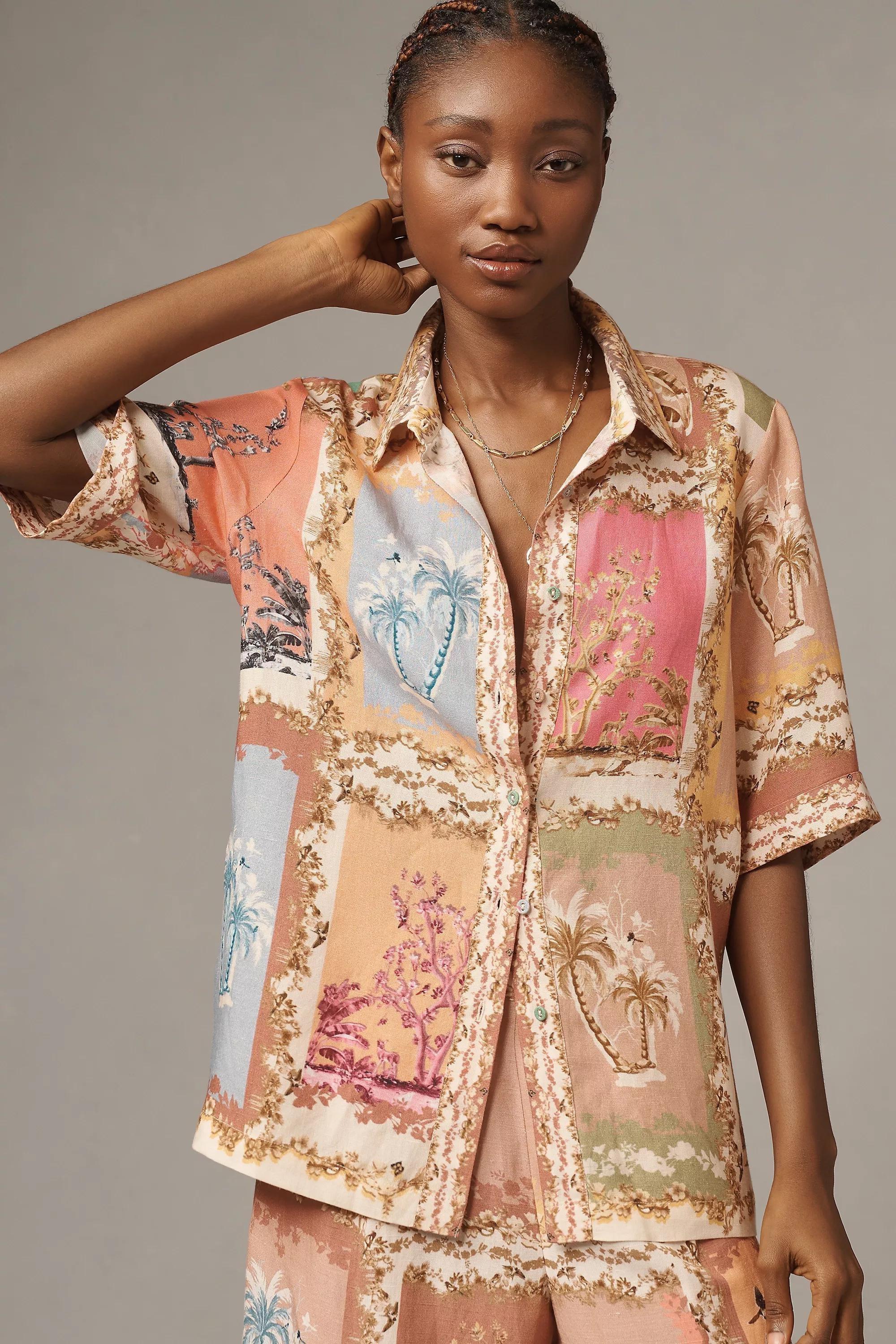 Anthropologie Ethnic Print Overshirt, , large image number 0