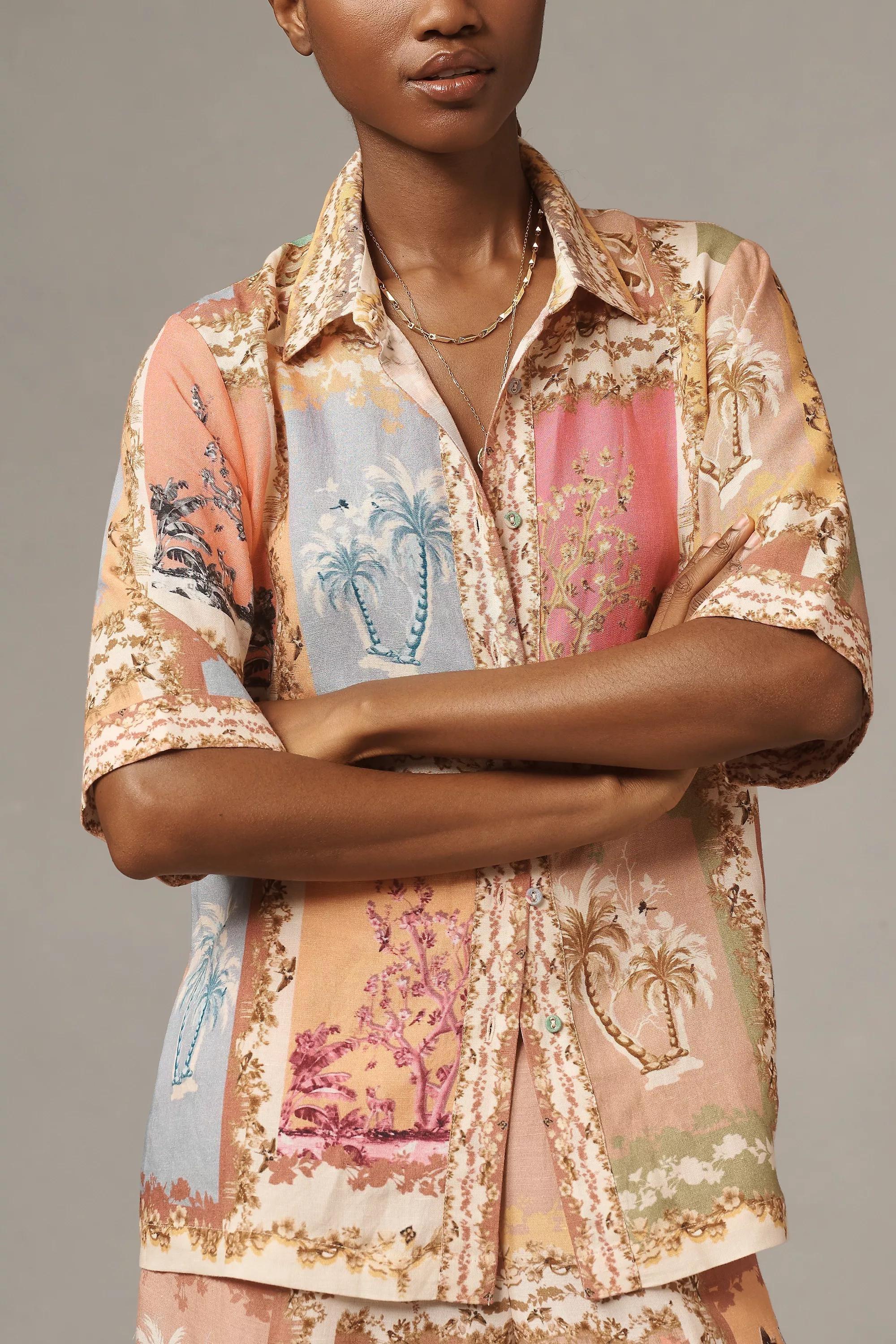 Anthropologie Ethnic Print Overshirt, , large image number 3
