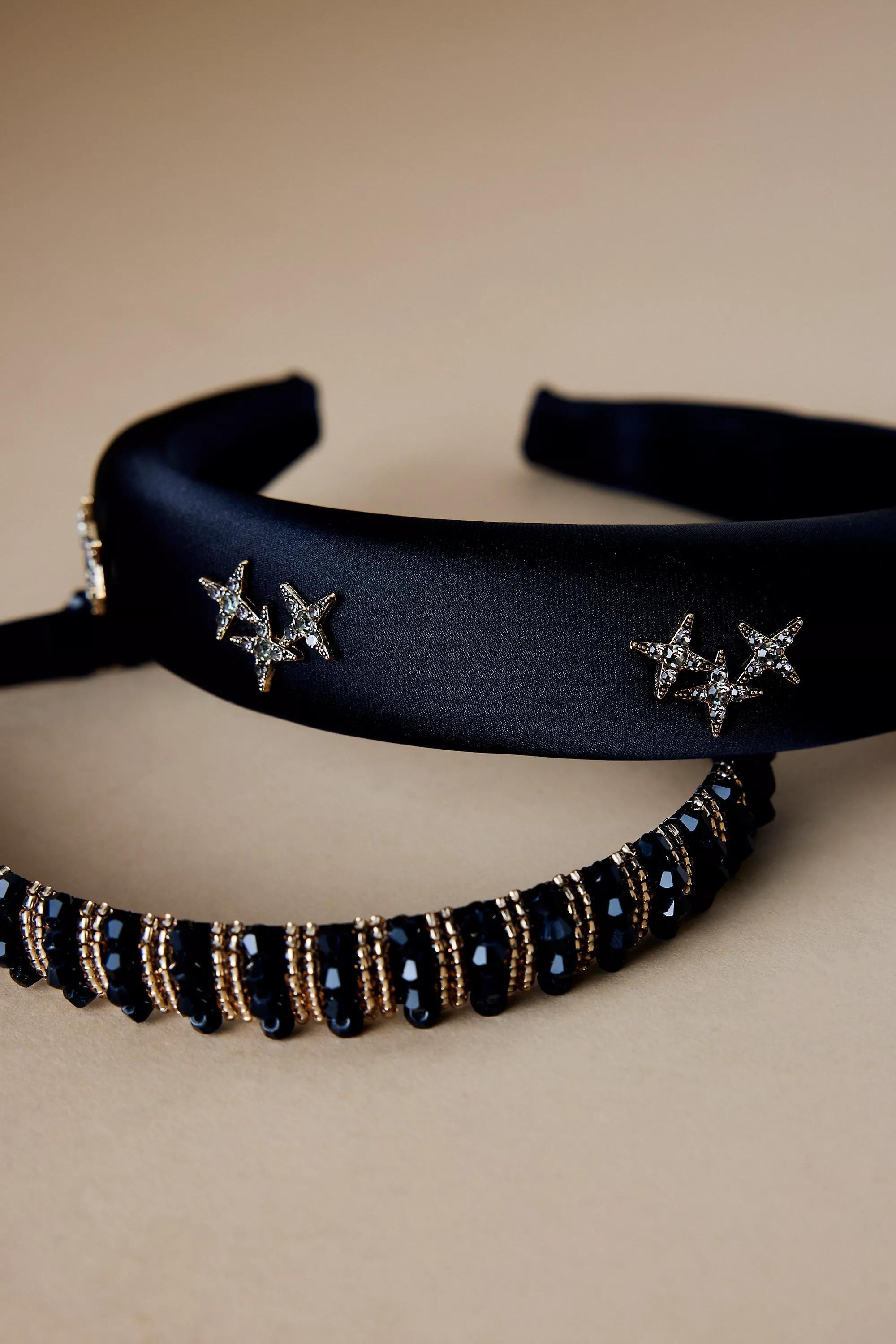 Anthropologie Set Of 2 Hair Accessory, Black, A501_0001, large image number 2