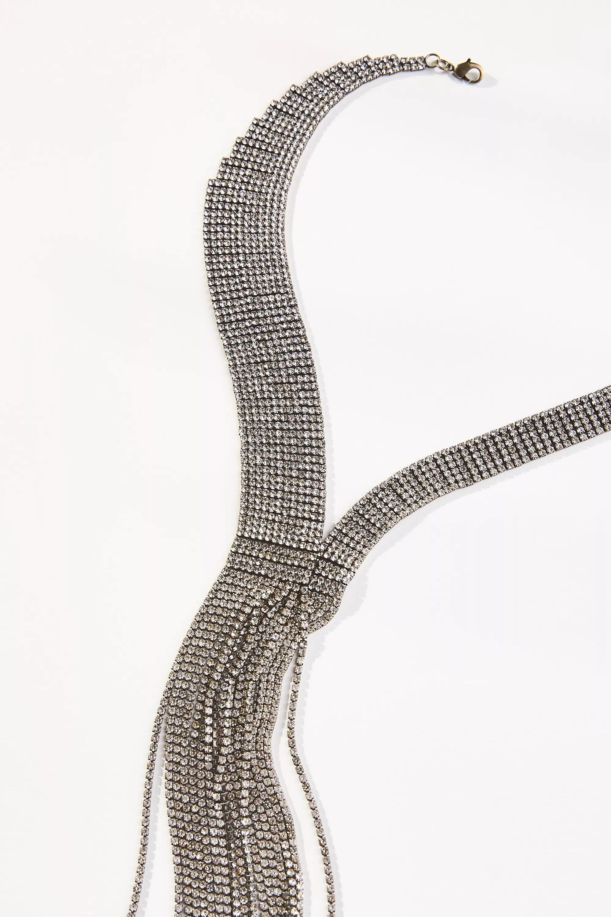 Anthropologie Y-Neck Necklace, Black, A501_0001, large image number 1