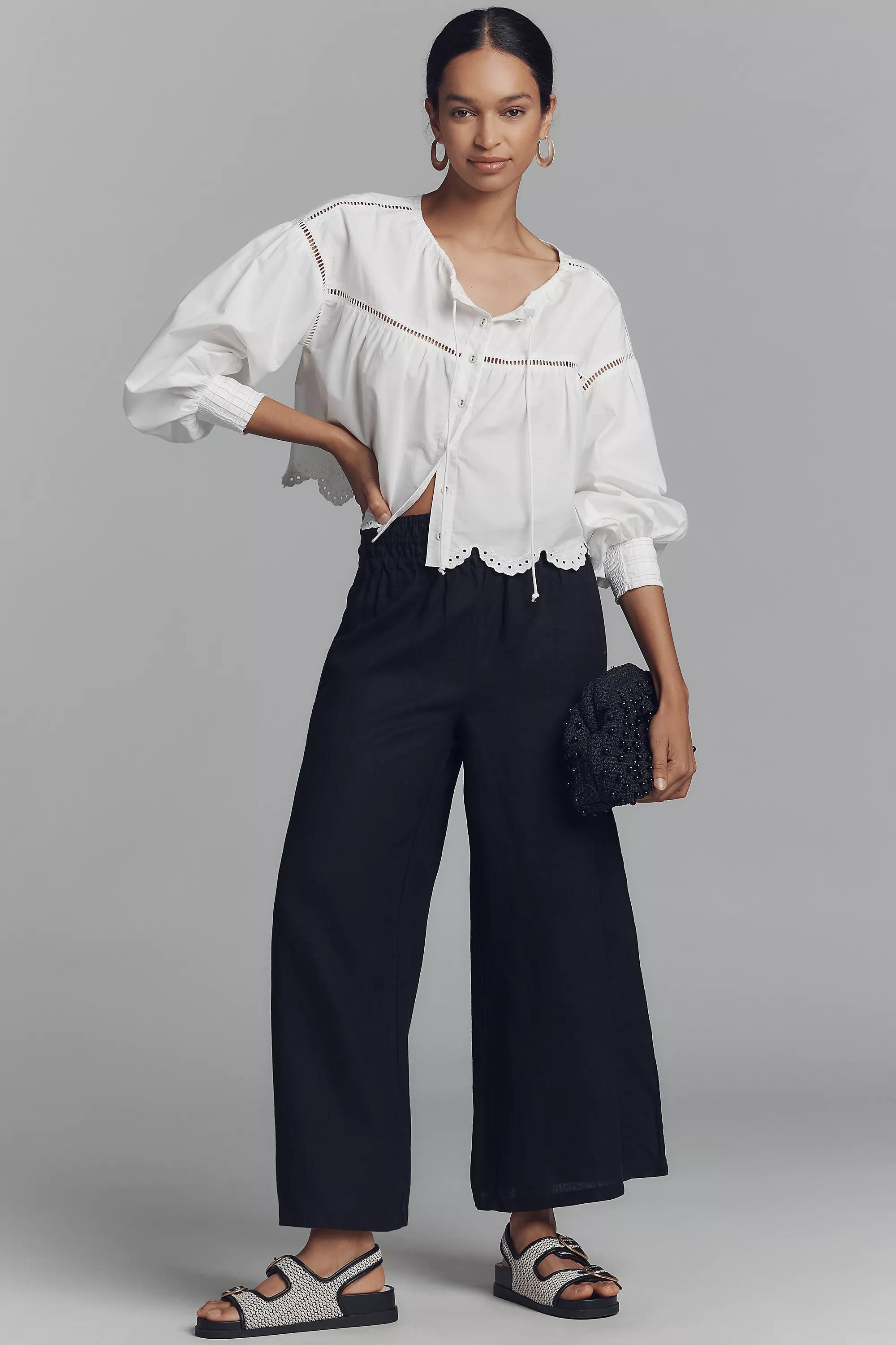 Anthropologie The Somerset Pull-On Trousers, Black, , large image number 0