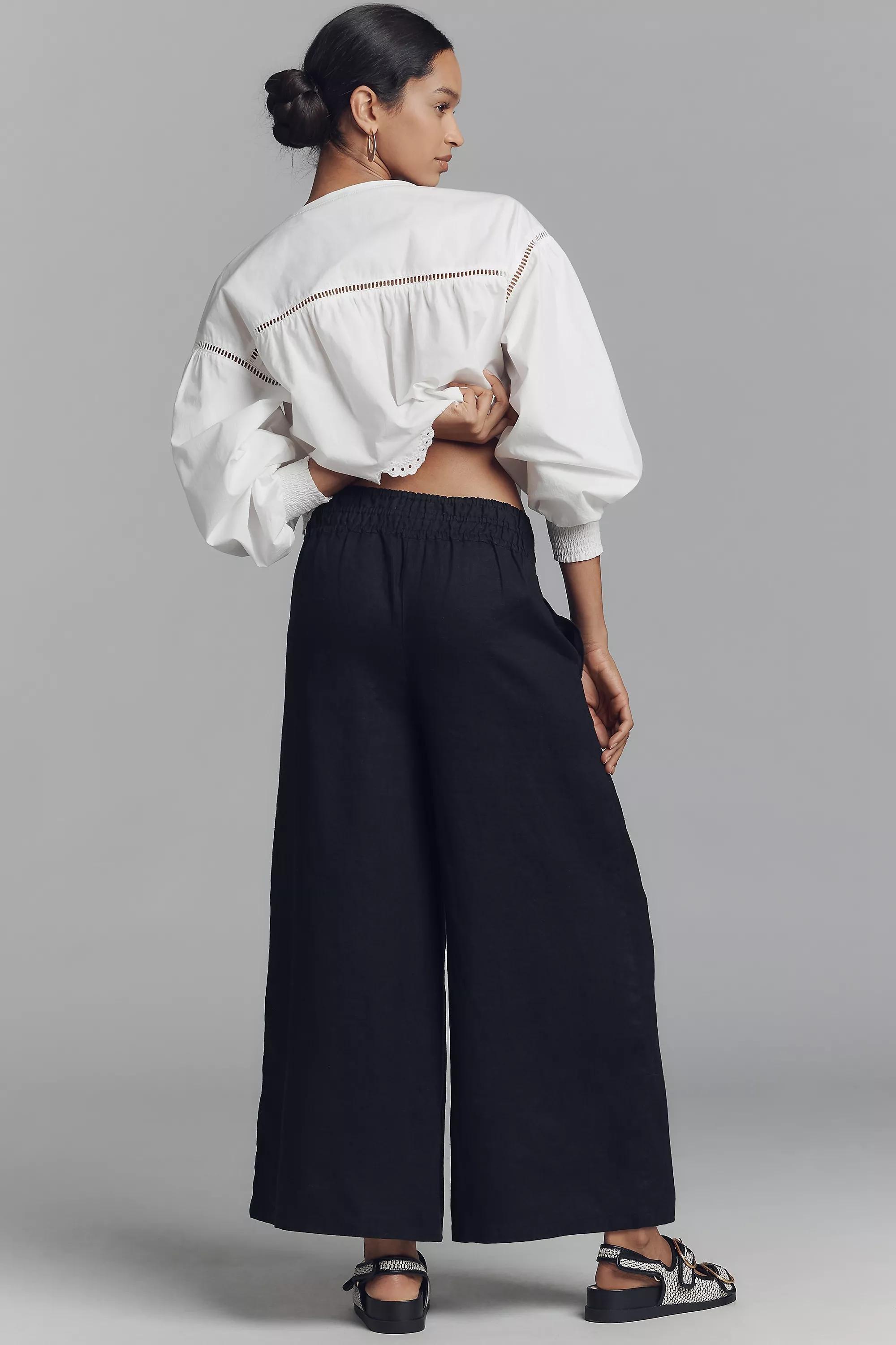 Anthropologie The Somerset Pull-On Trousers, Black, A501_0001, large image number 3