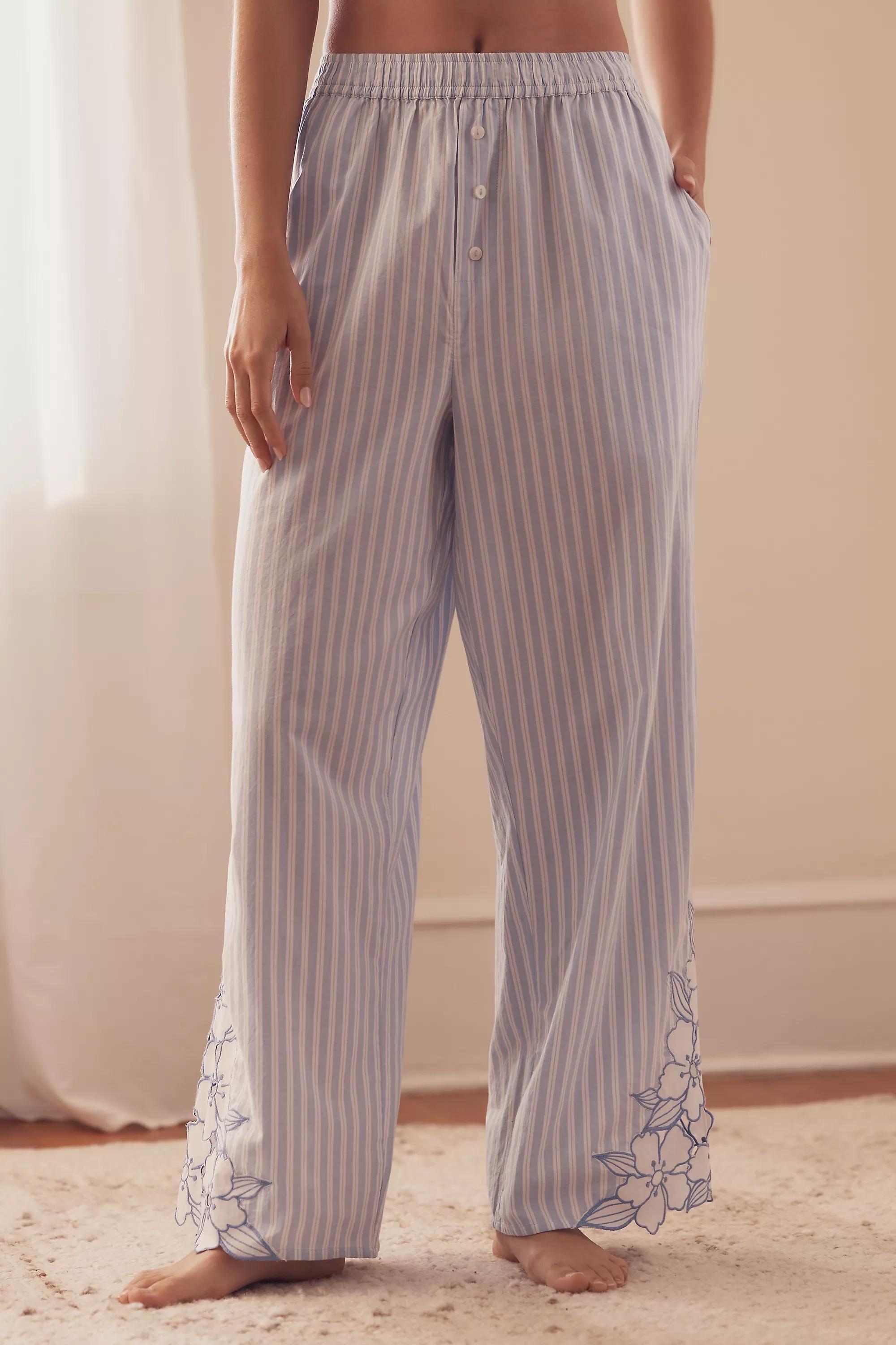Anthropologie Striped Casual Trousers, Blue, , large image number 2