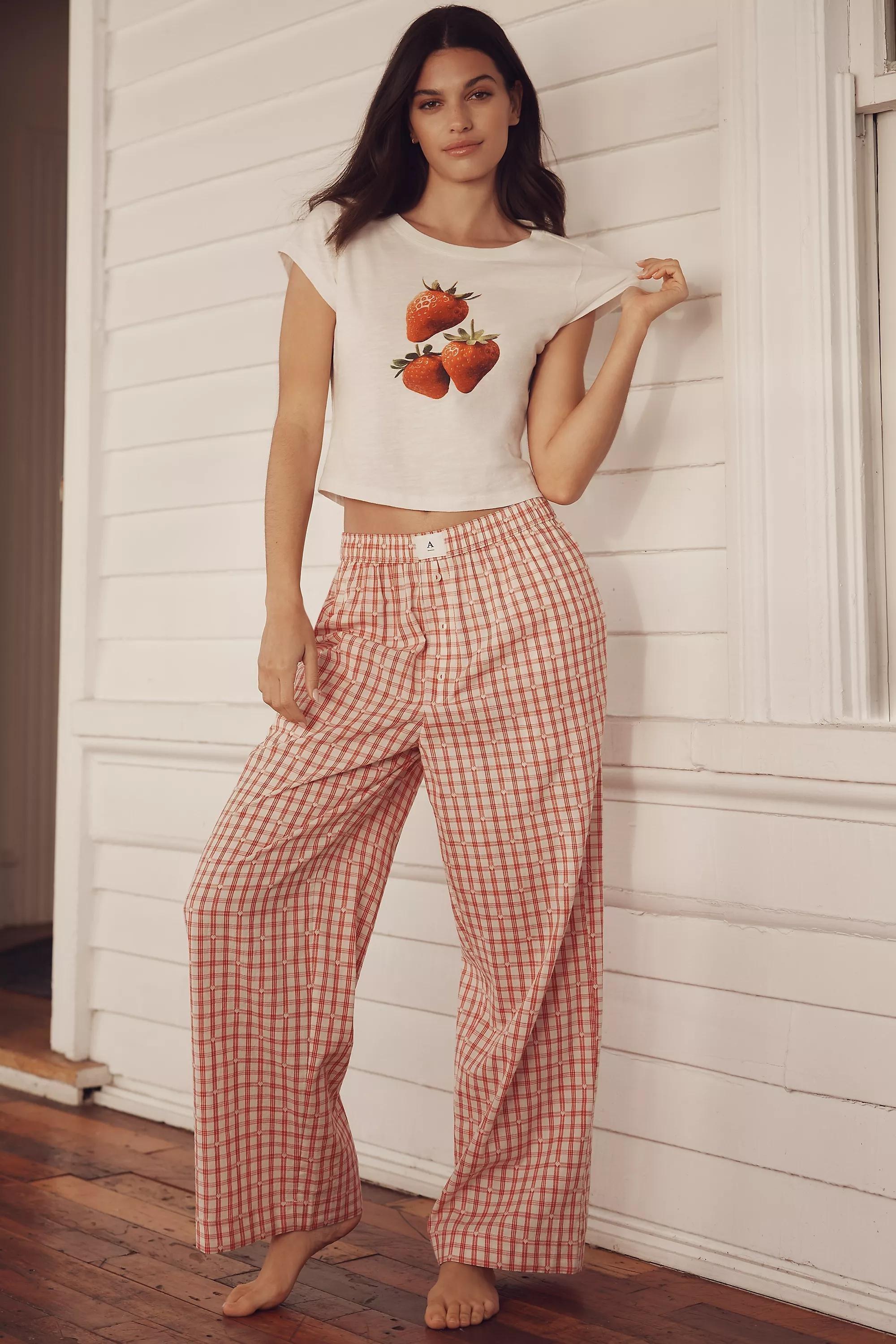 Anthropologie Printed Casual Trousers, Red, A501_0069, large image number 0