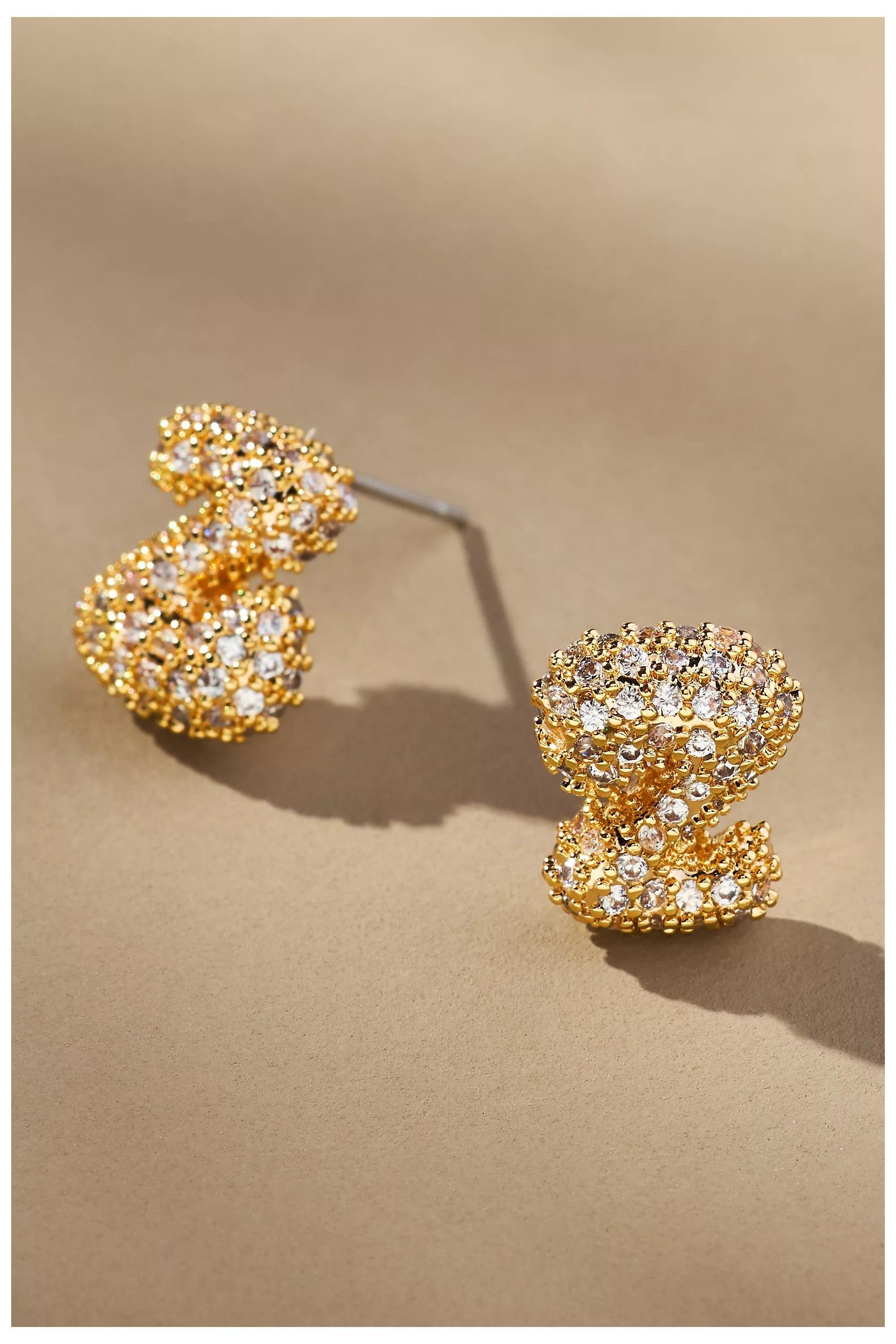 Anthropologie Z Bubble Letter Monogram Earrings, Gold, A501_0926, large image number 0