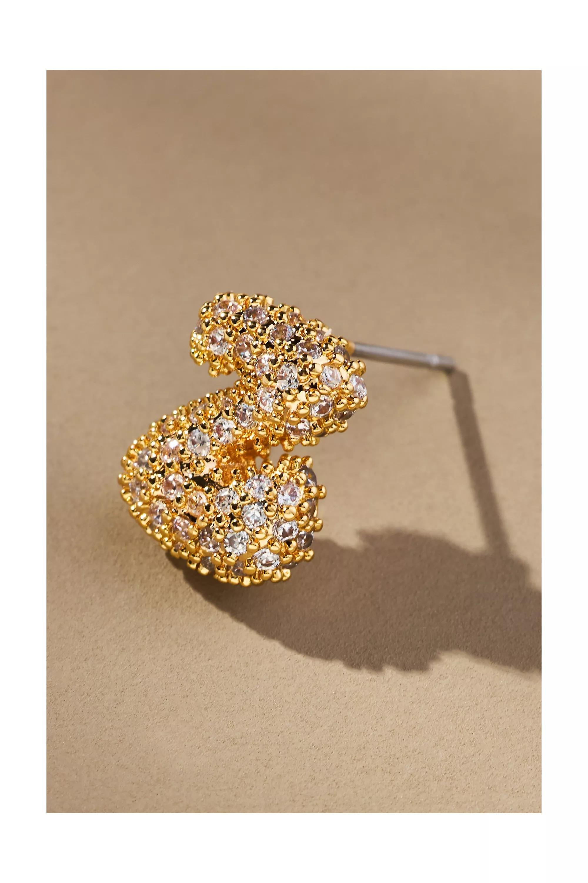 Anthropologie Z Bubble Letter Monogram Earrings, Gold, A501_0926, large image number 2