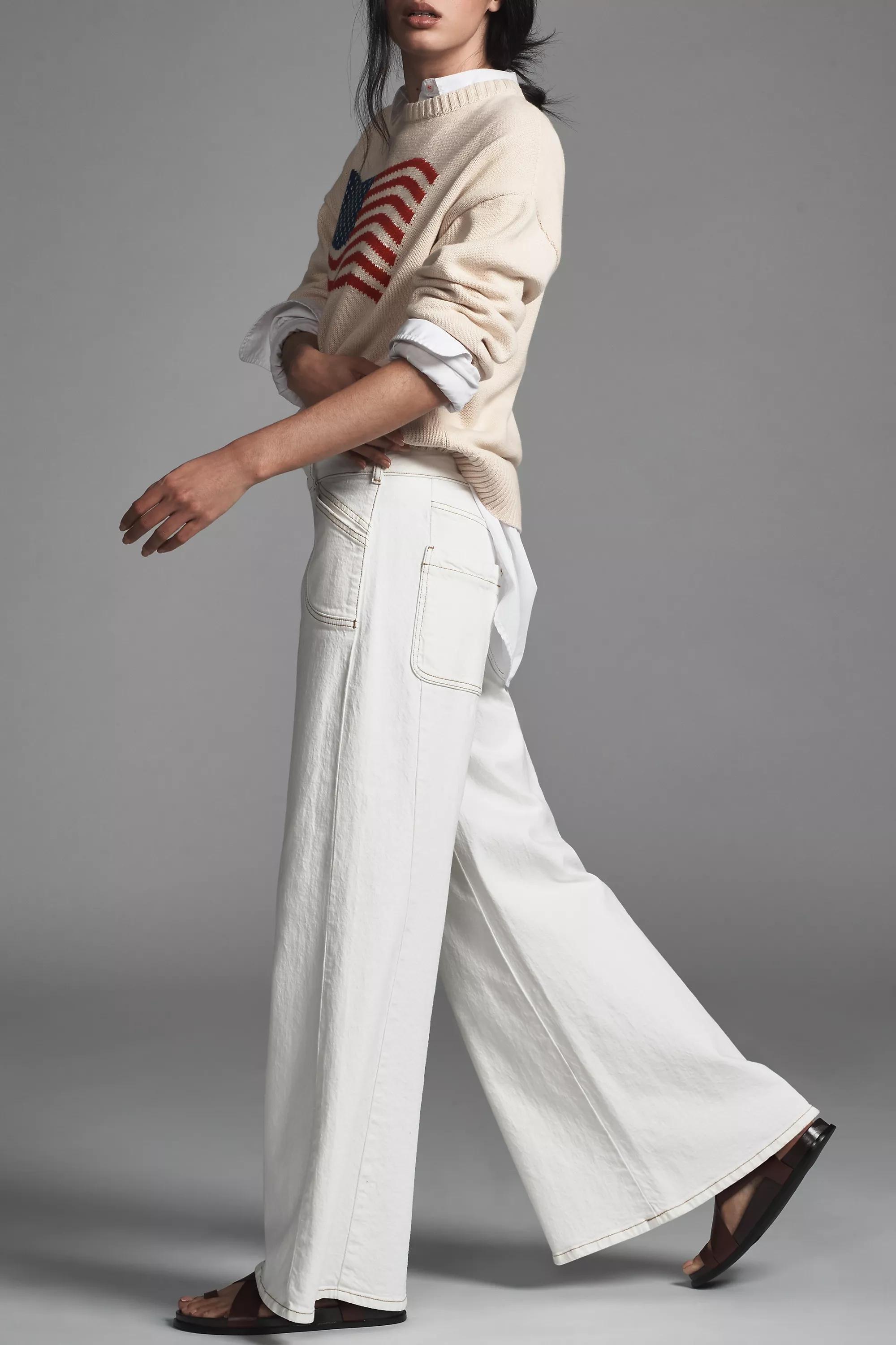 Anthropologie ed Denim Wide-Leg, White, , large image number 4