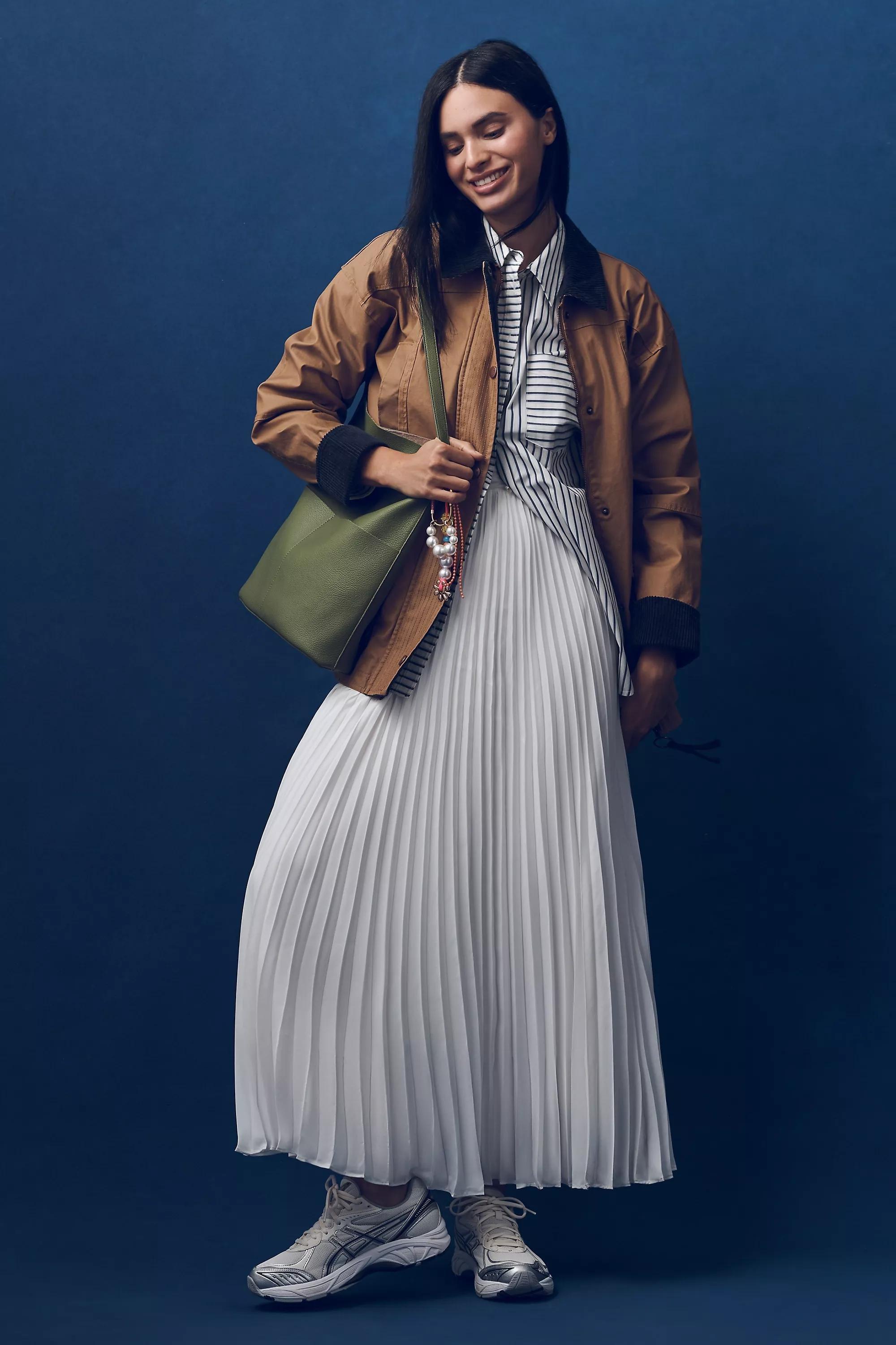 Anthropologie Striped Shirt Dress, Ivory, A501_0011, large image number 5