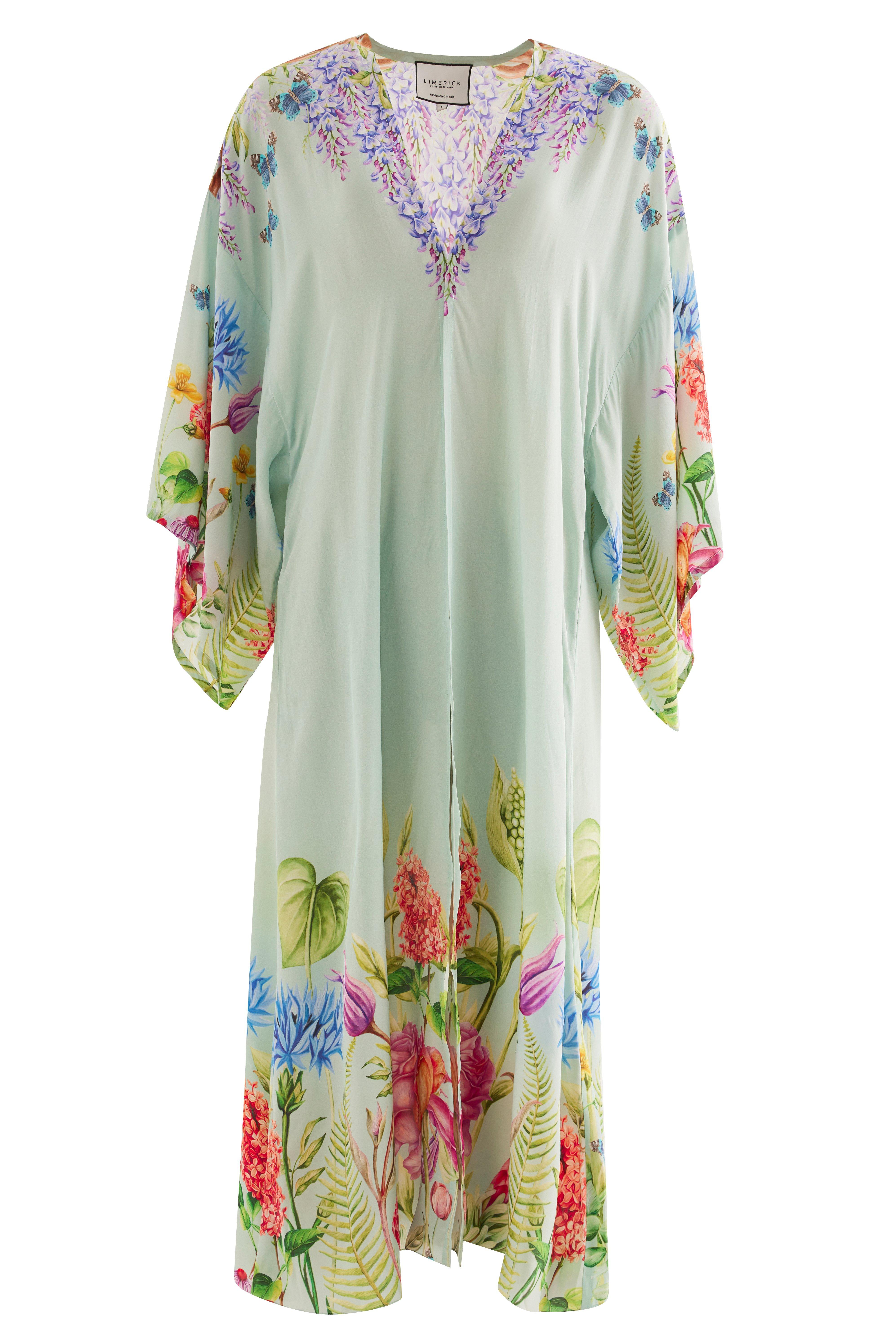 Floral Printed Kimono, Multicolour, , large image number 0