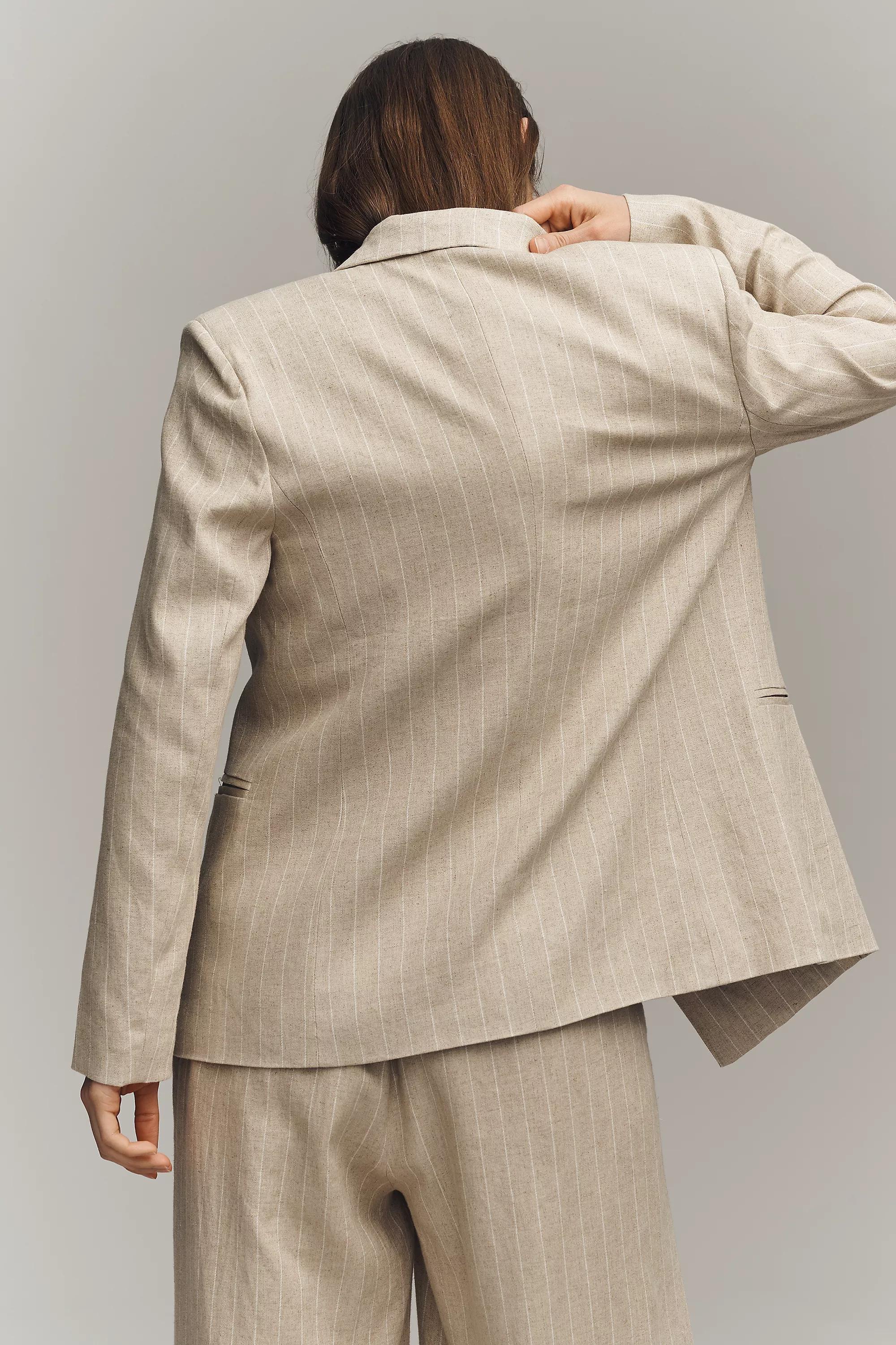 The Rue Oversized Blazer By Maeve, White, A501_0543, large image number 1