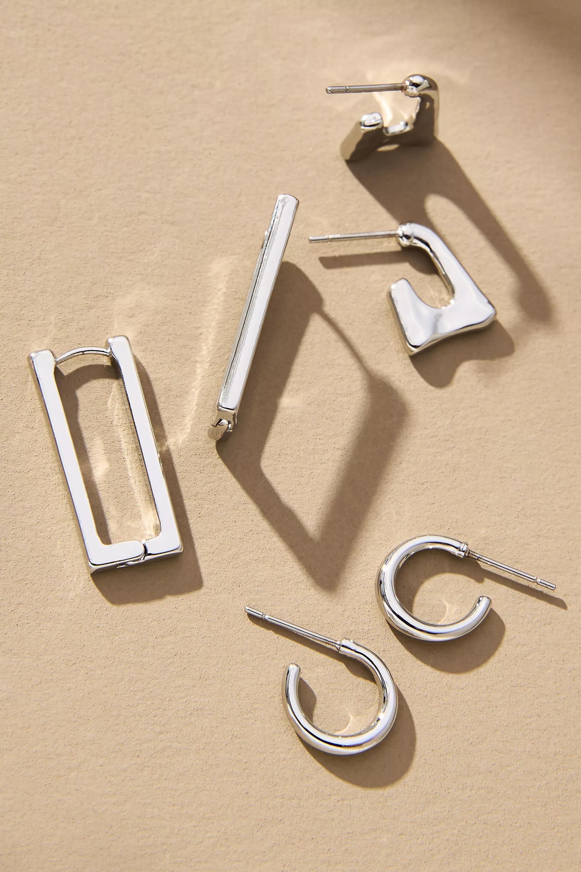 Anthropologie Set Of 3 Earrings, Mixed, A501_0007, large image number 0