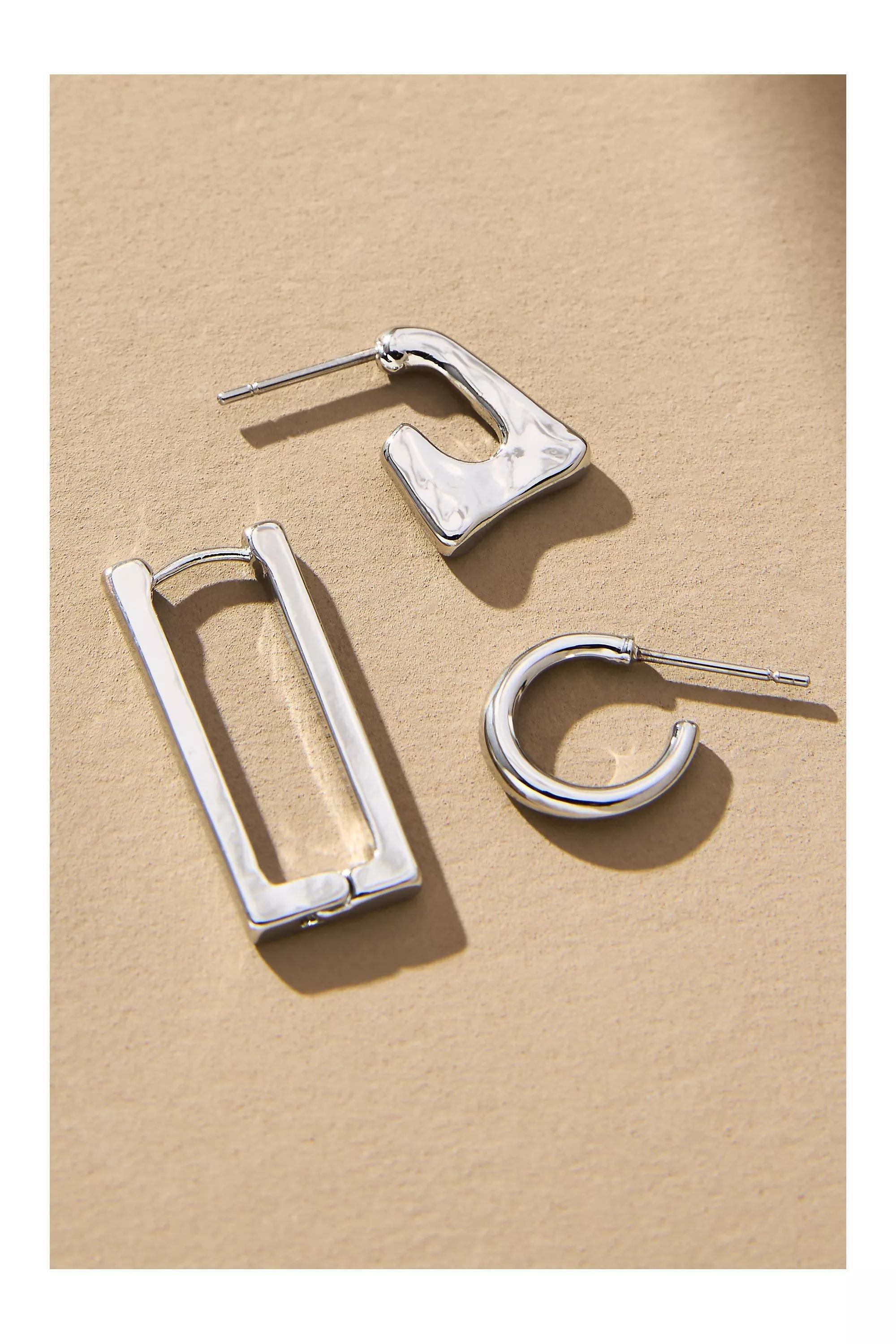 Anthropologie Set Of 3 Earrings, Mixed, A501_0007, large image number 1