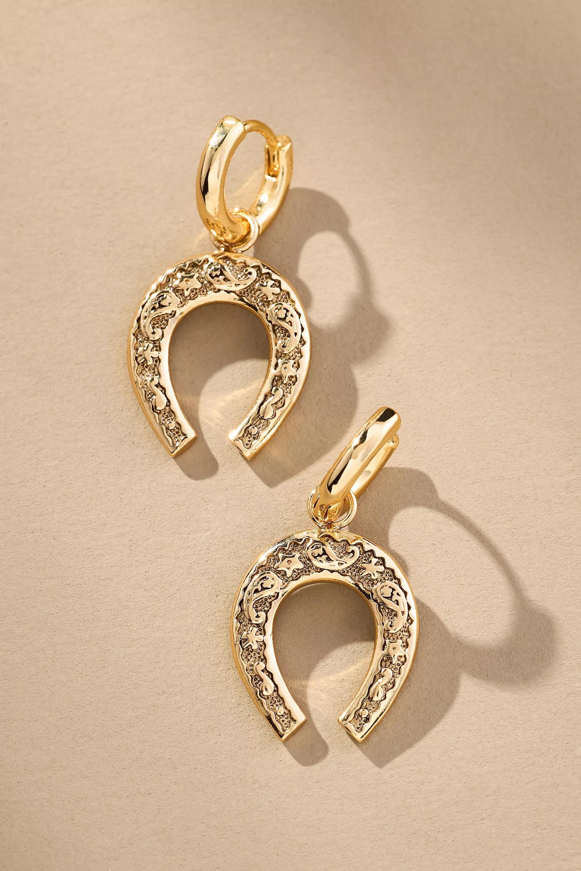 Anthropologie Charm Hoop, Gold, A501_0070, large image number 0