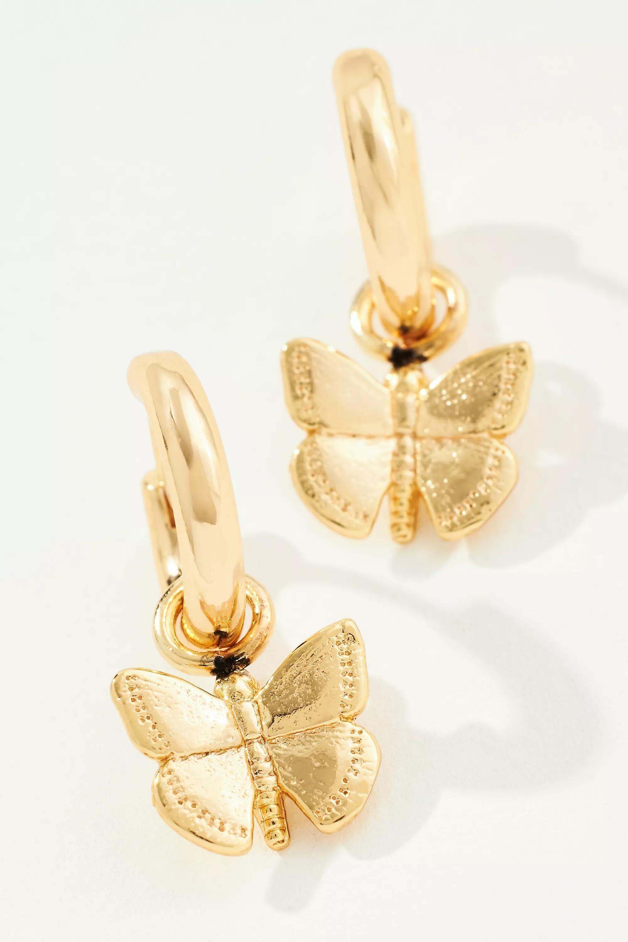 Anthropologie Charm Hoop, Gold-Plated, A501_0070, large image number 0