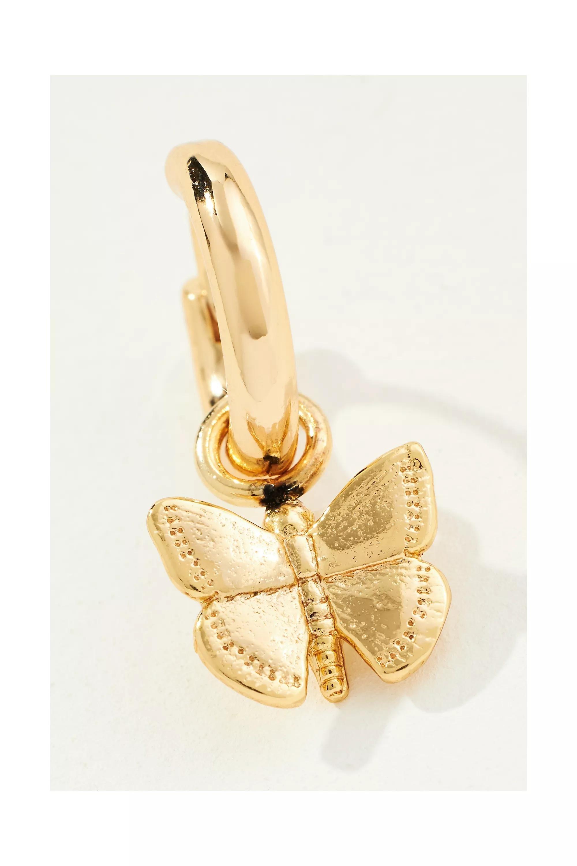 Anthropologie Charm Hoop, Gold-Plated, A501_0070, large image number 1