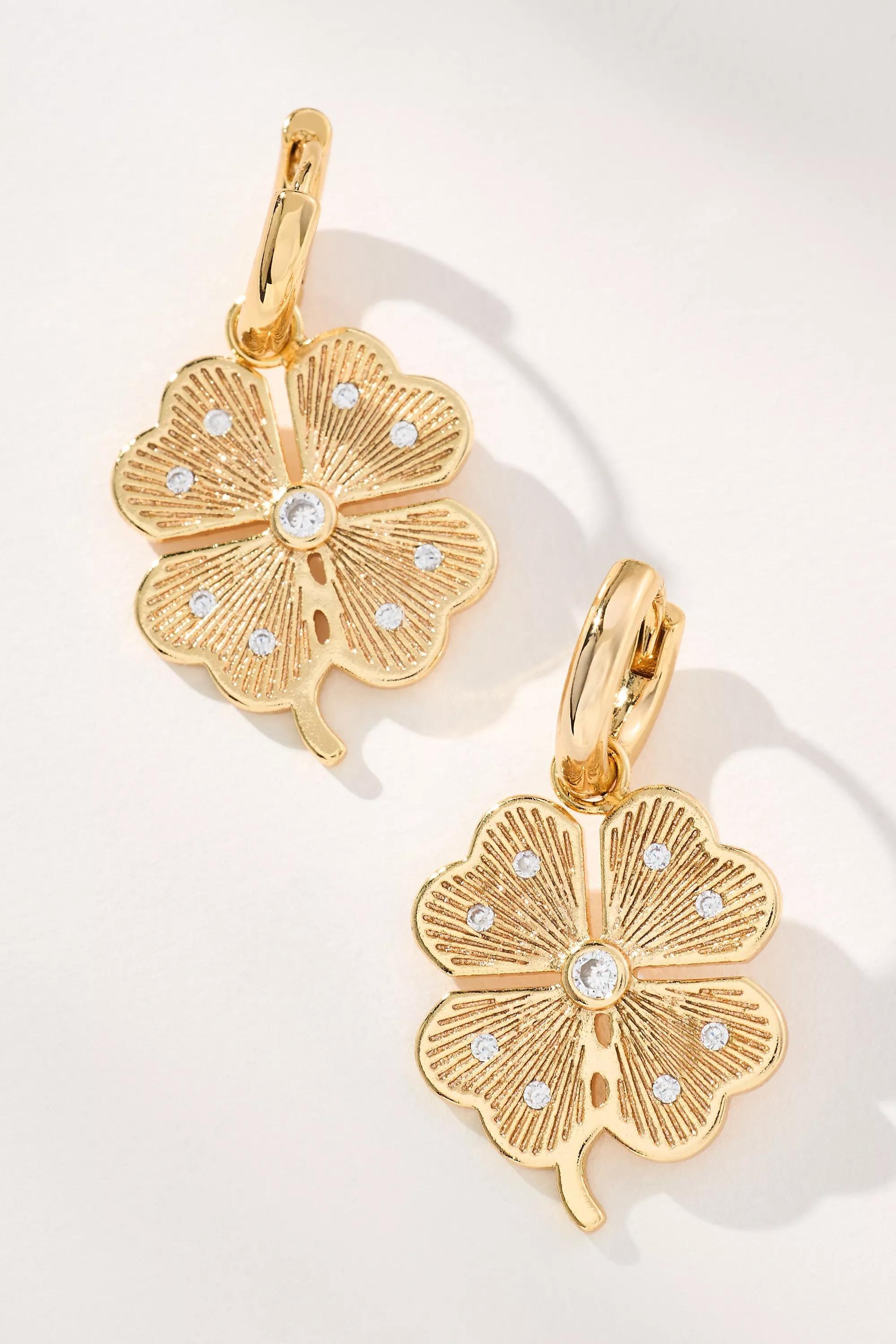 Anthropologie Charm Hoop, 14K Gold, A501_0070, medium