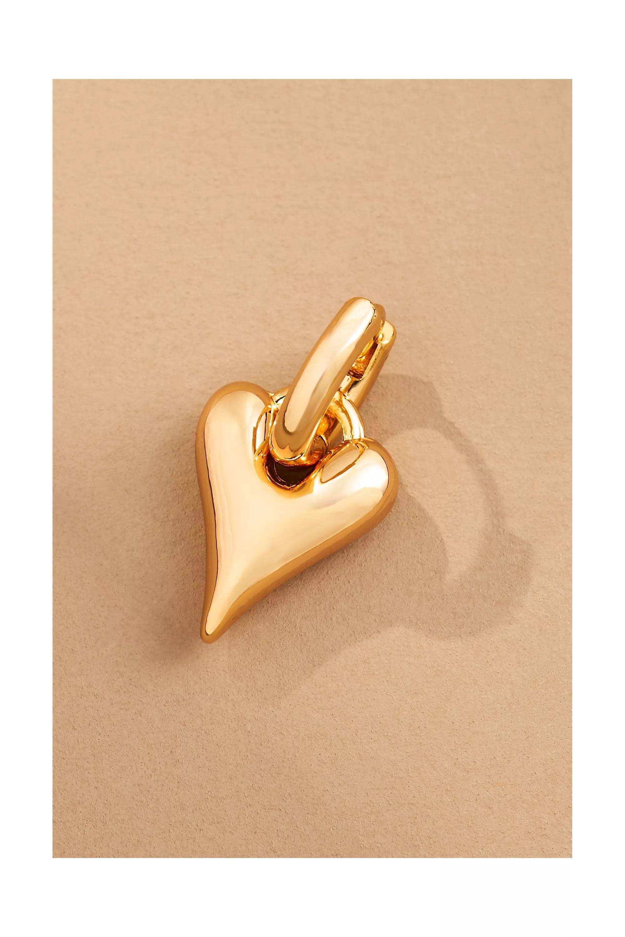 Anthropologie Charm Hoop, Gold, A501_0070, medium