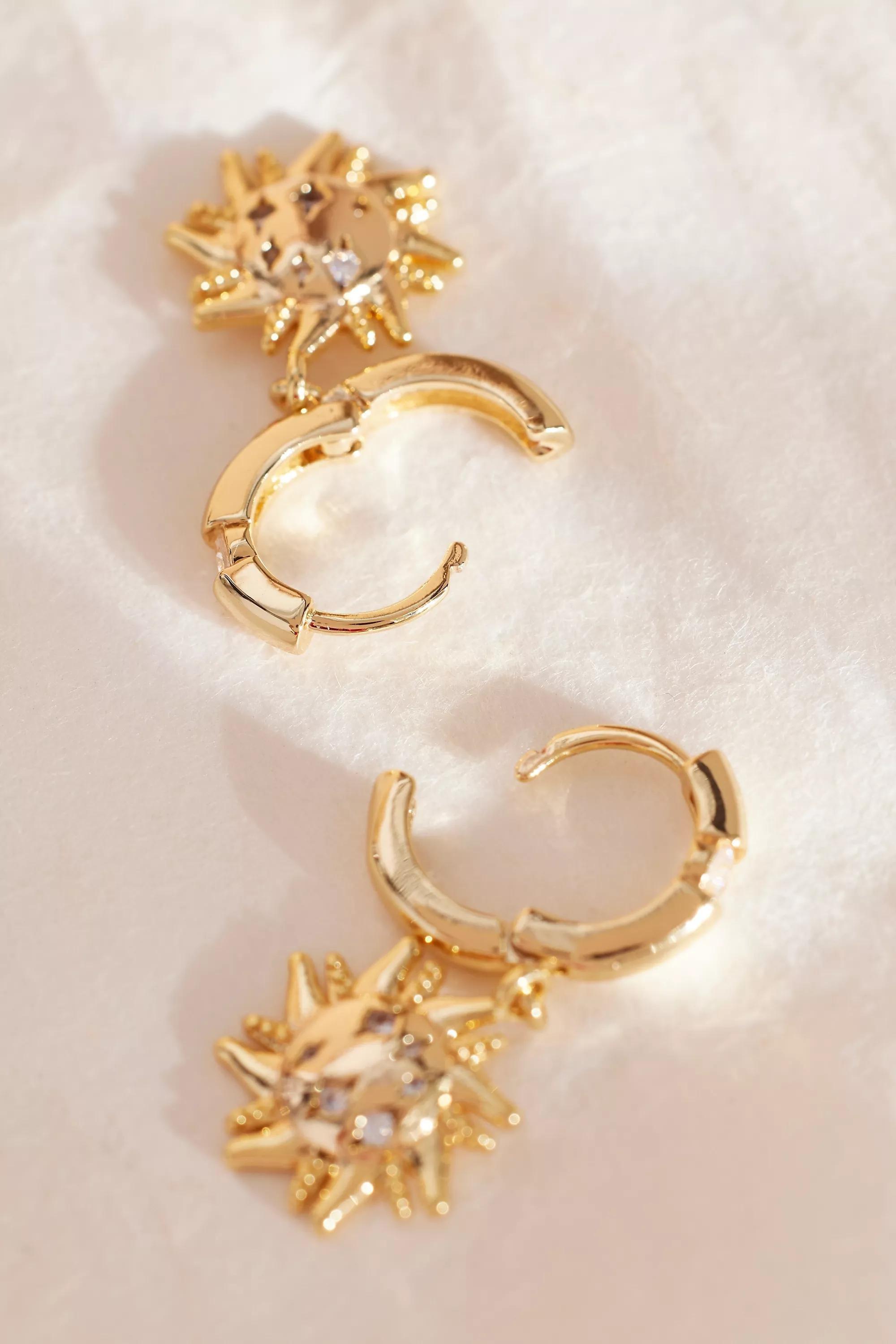 Anthropologie Charm Hoop, Gold, A501_0070, large image number 4