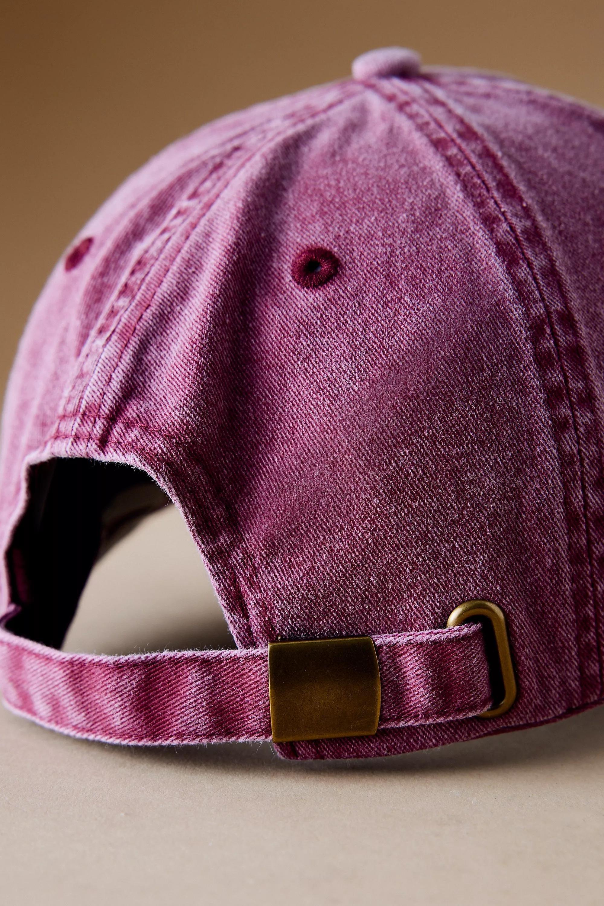 Anthropologie Embroidered Baseball Cap, Purple, A501_0060, large image number 4