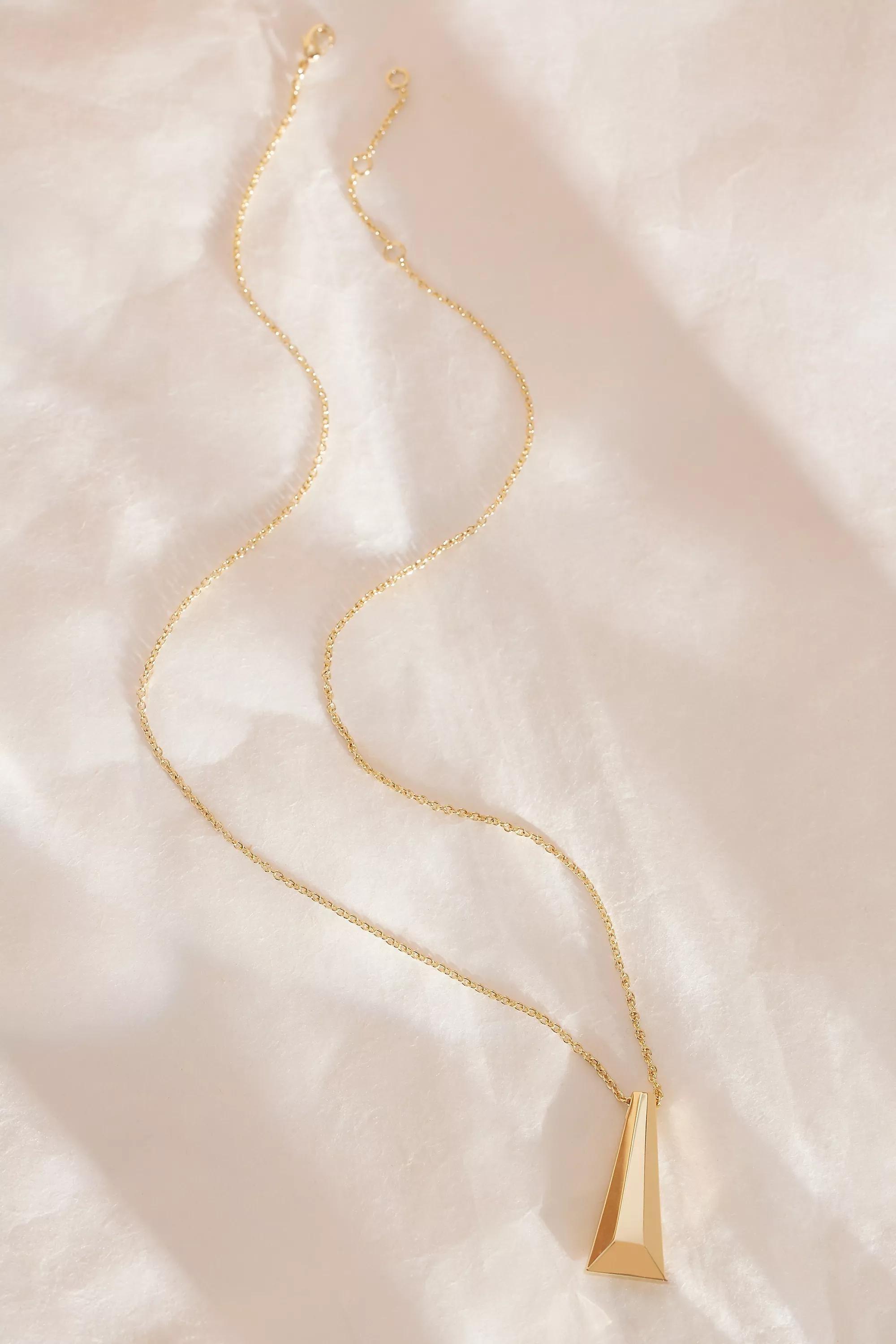 Anthropologie Long Pendant Necklace, Gold, A501_0070, large image number 1