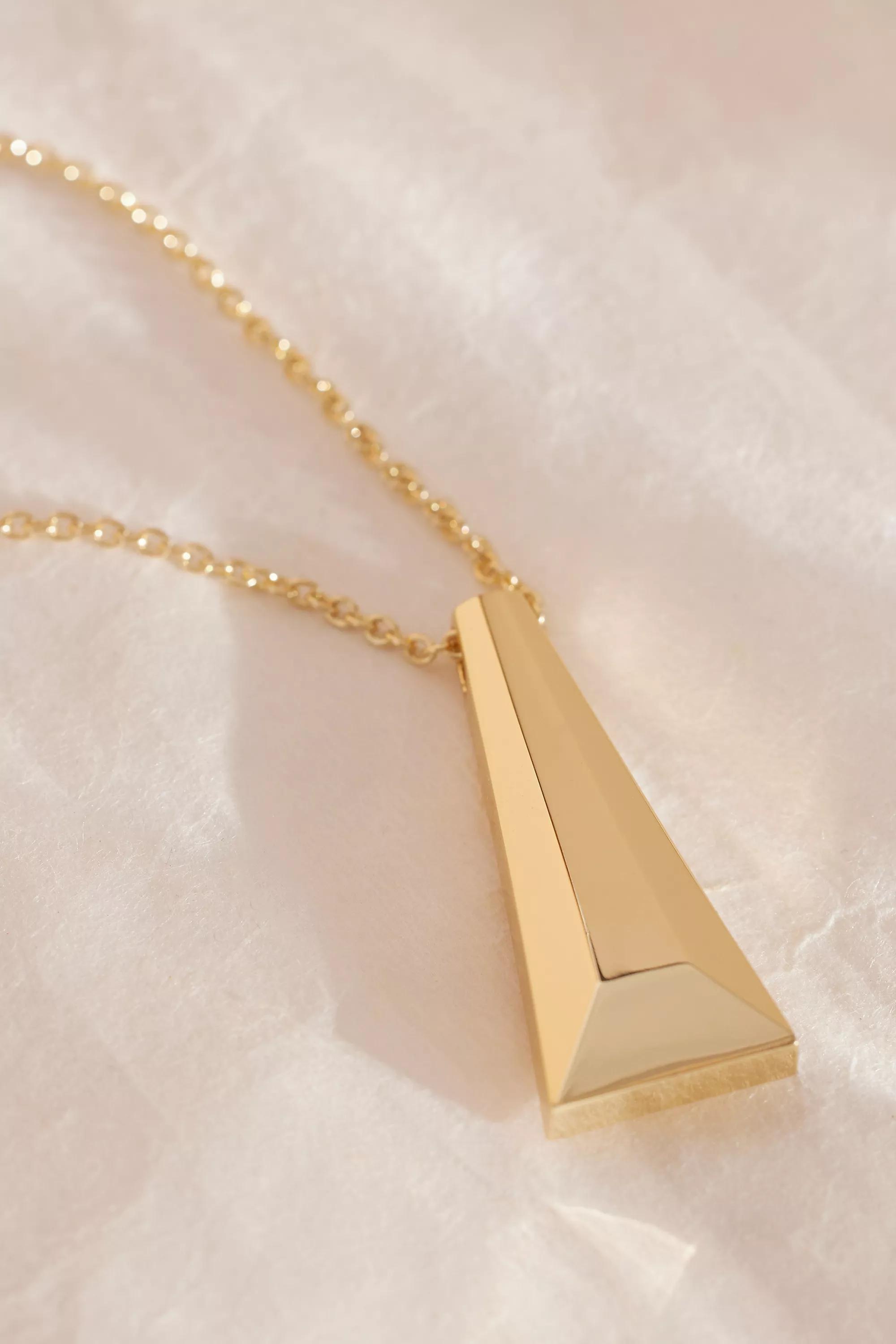 Anthropologie Long Pendant Necklace, Gold, A501_0070, large image number 2