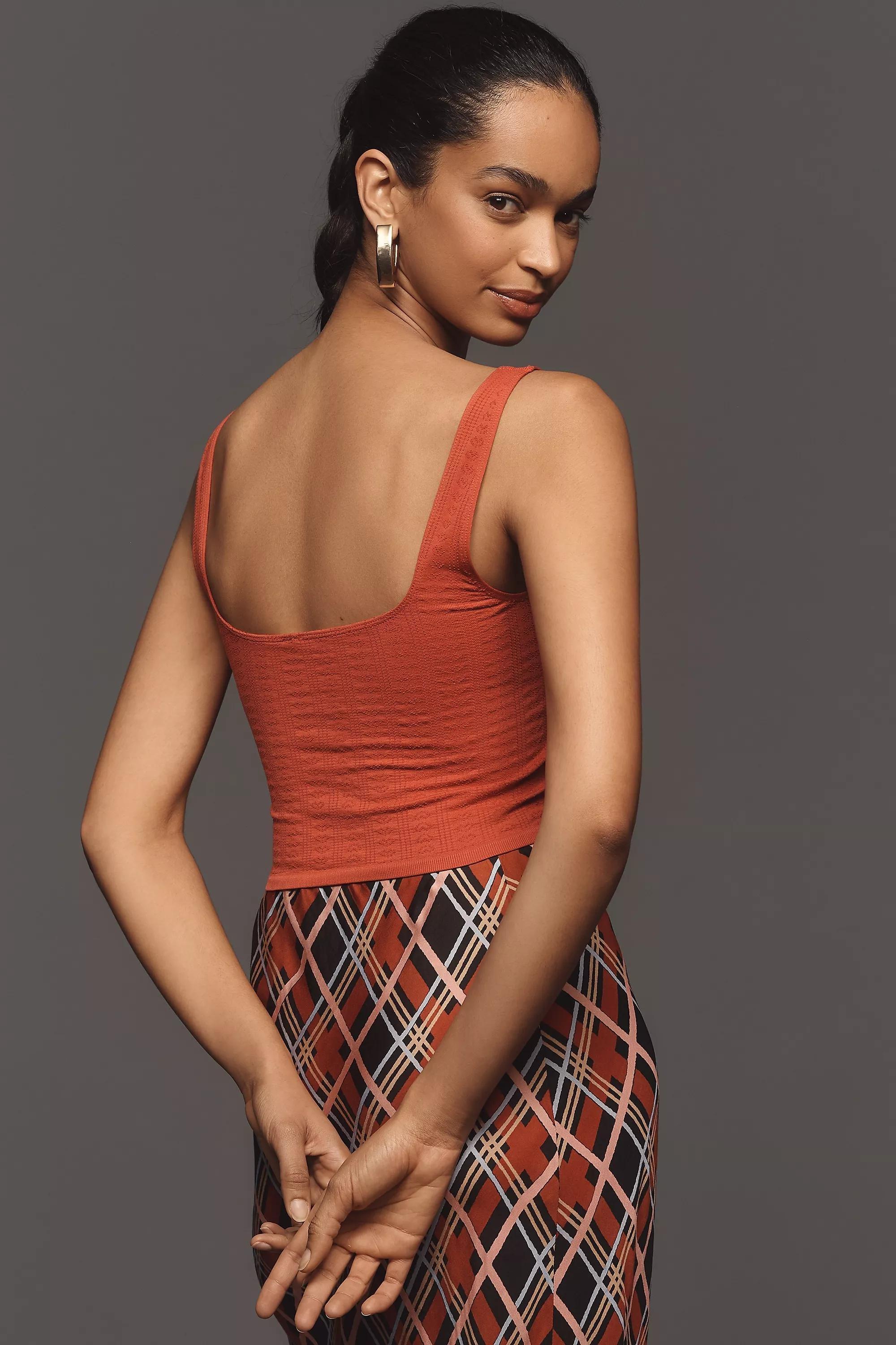 The Hannah Seamless Textured Tank Top, Red, , large image number 2