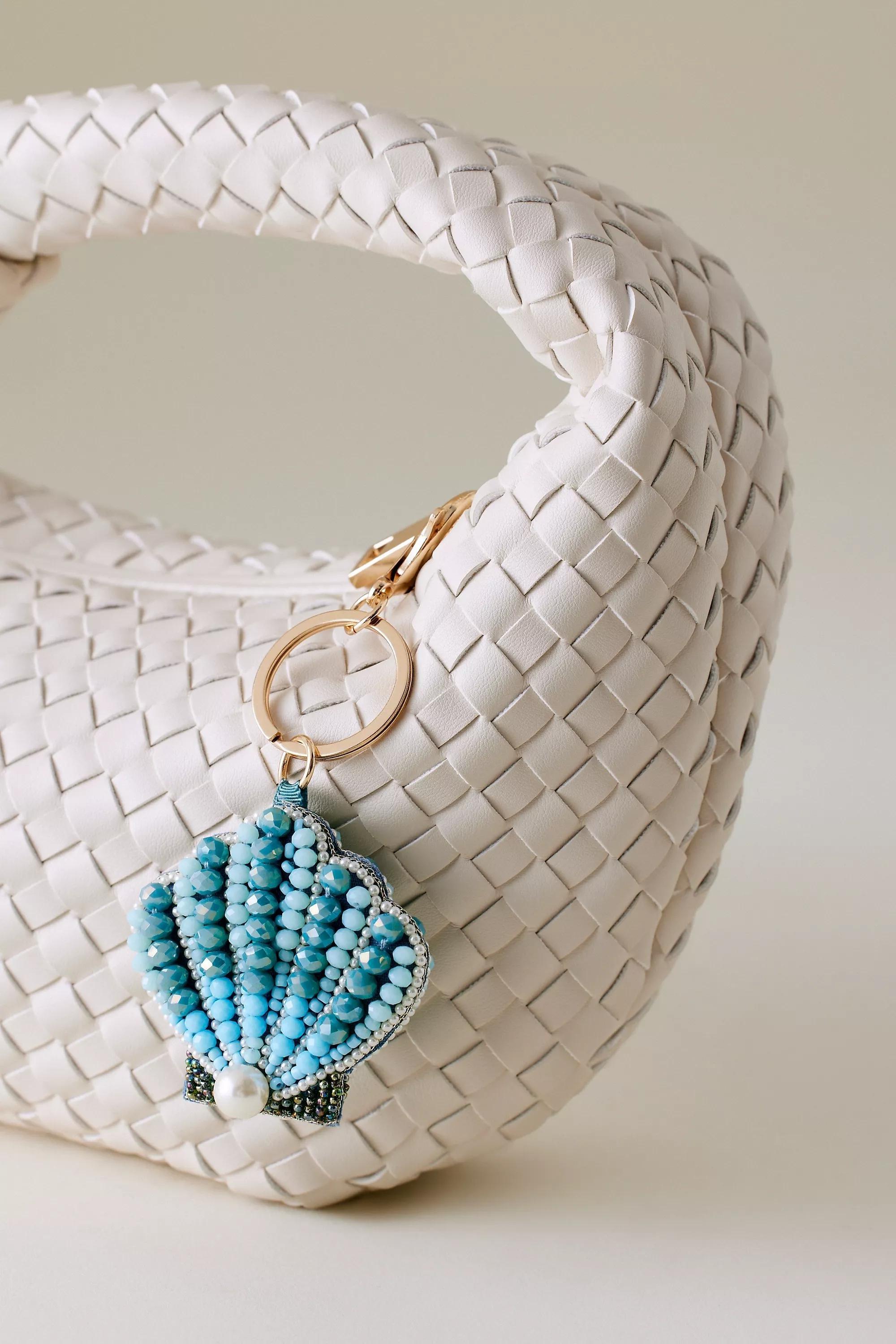 Anthropologie Woven Handmade Bag, Blue, A501_0048, large image number 0