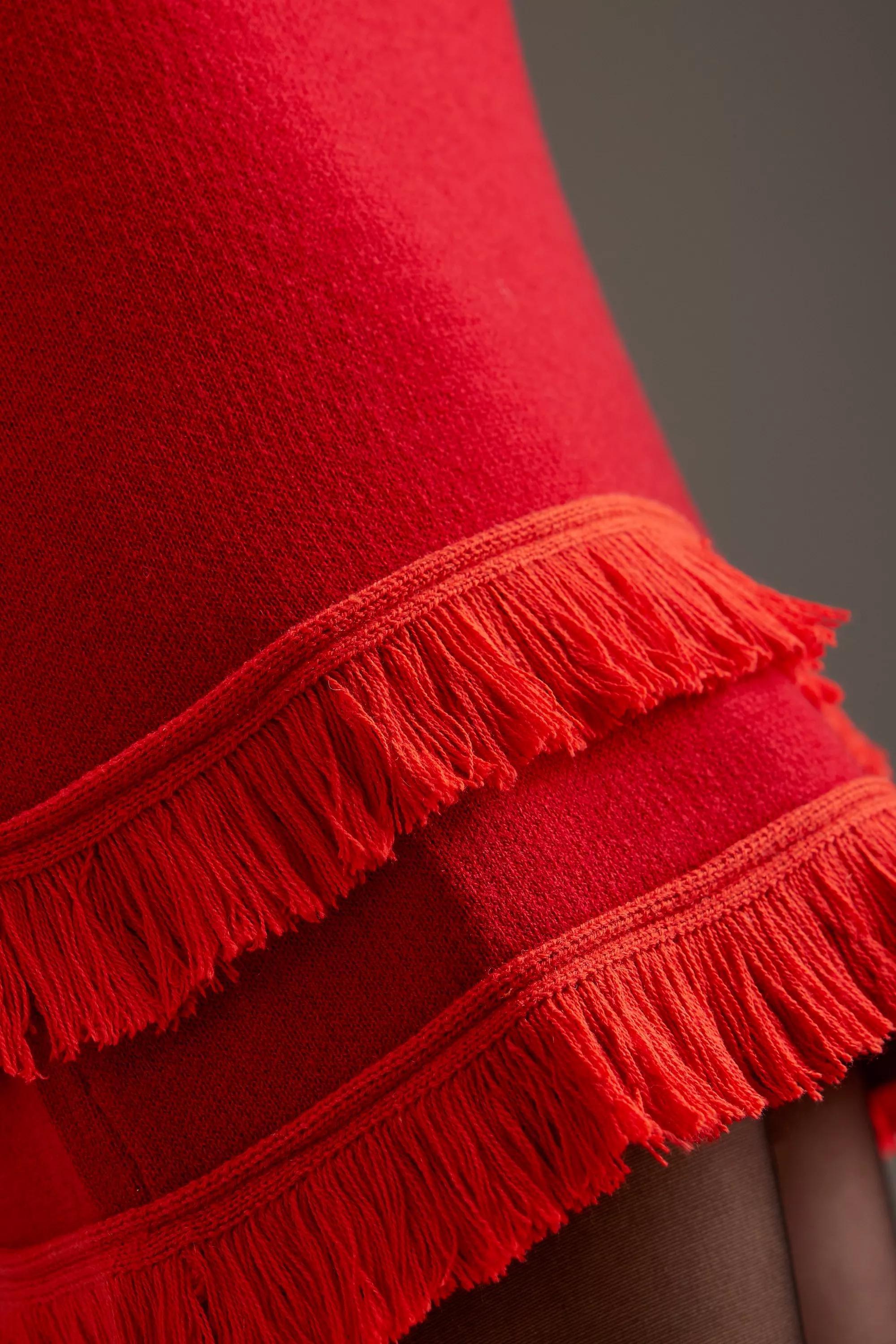 Anthropologie Fringes Ruffle Party Mini, Red, , large image number 5