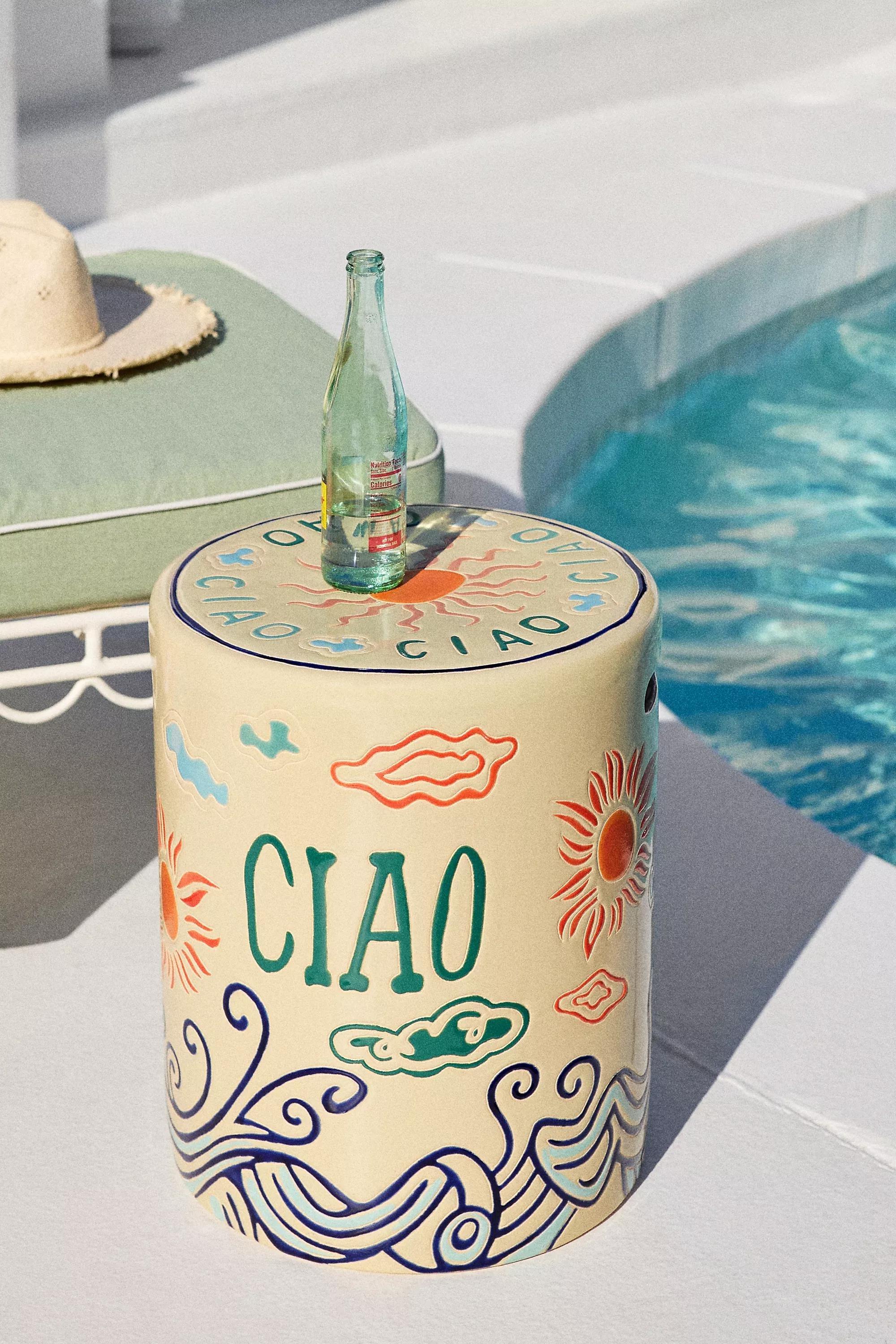 Festa Outdoor Ceramic Stool, A501_0011, large image number 1