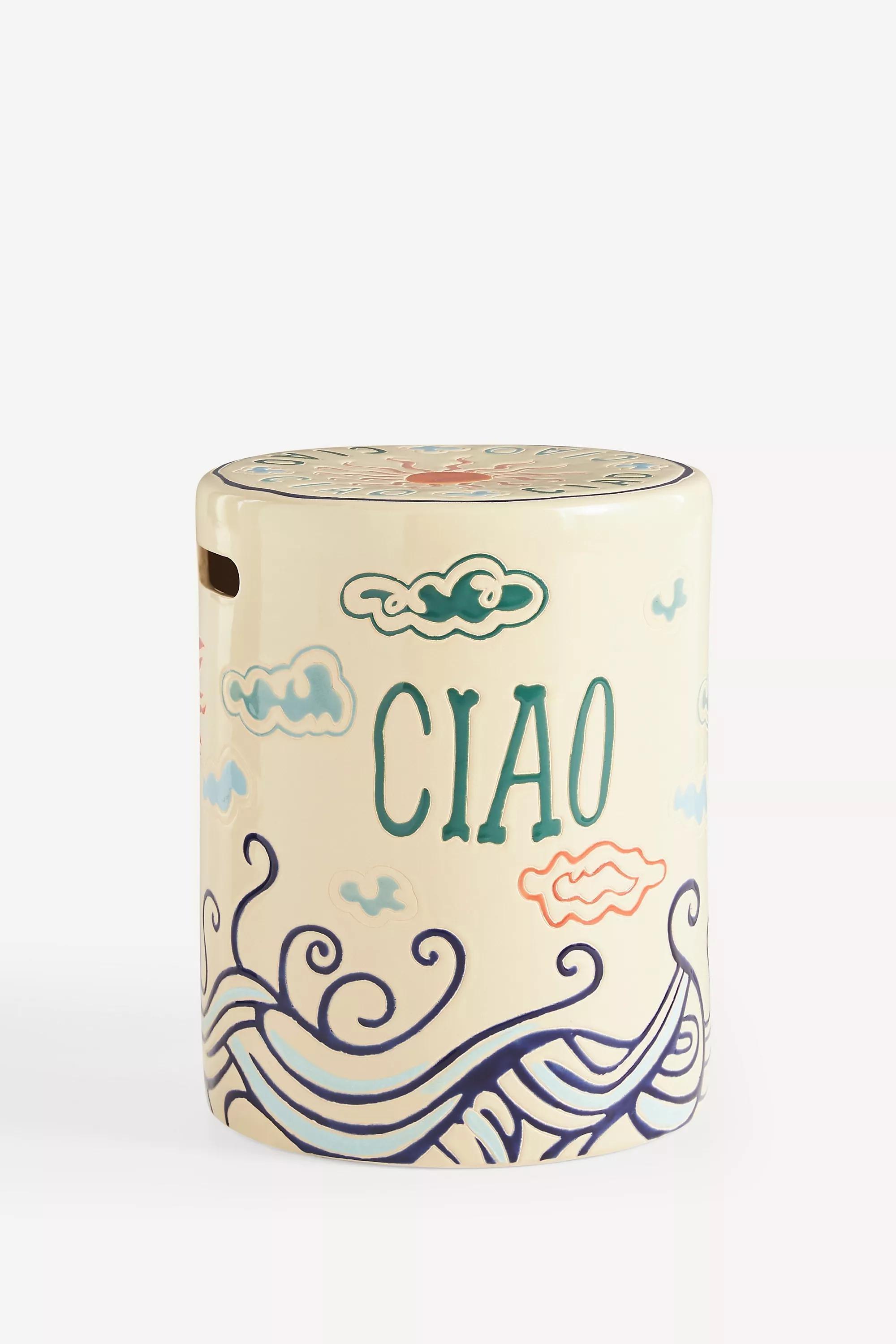 Festa Outdoor Ceramic Stool, A501_0011, large image number 2