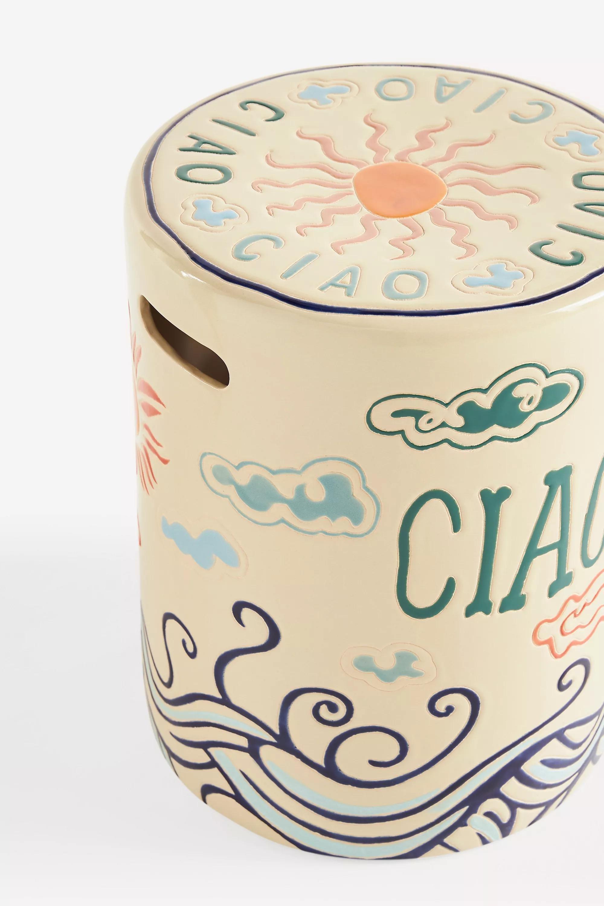 Festa Outdoor Ceramic Stool, A501_0011, large image number 3