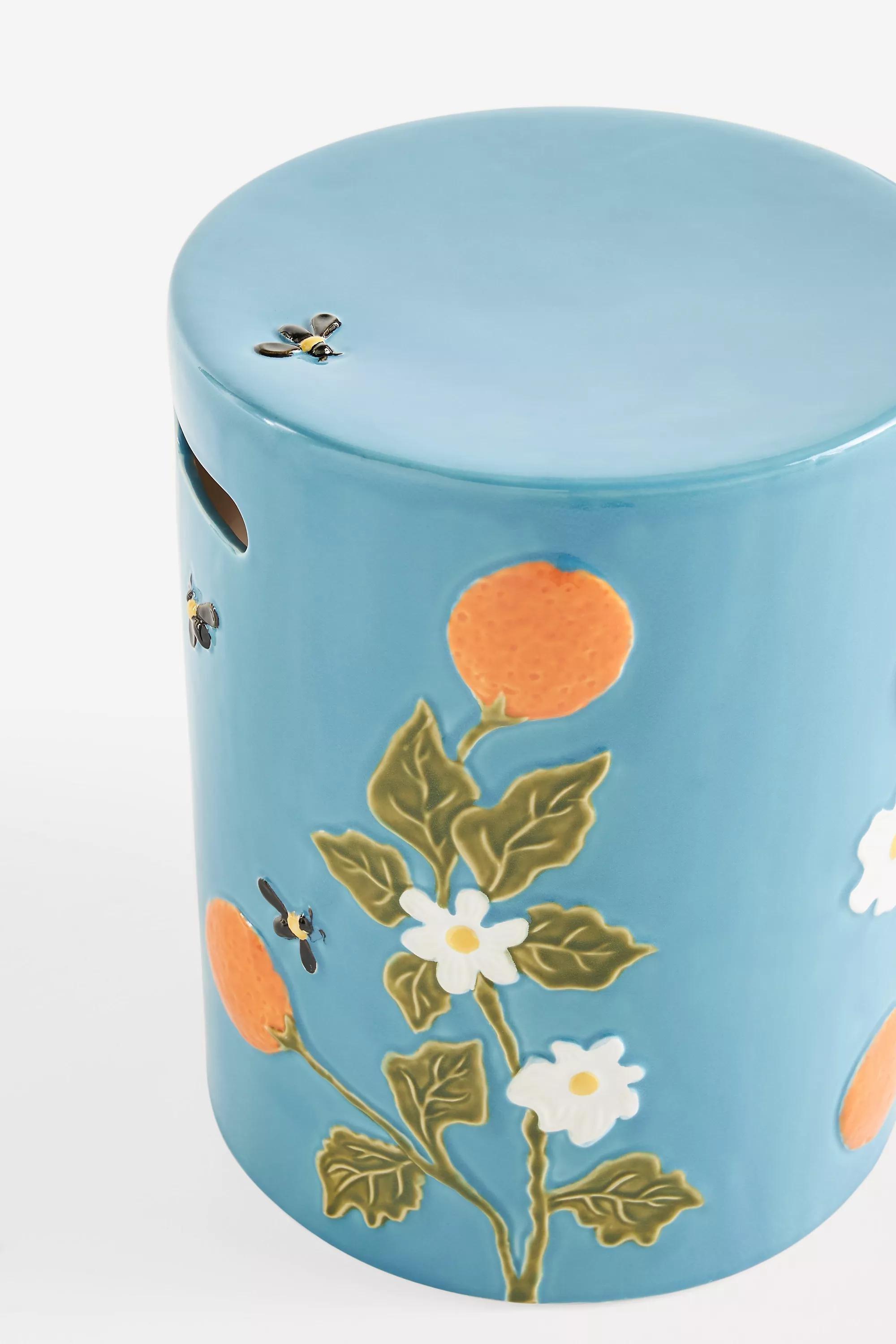 Frutta Ceramic Stool, Orange, A501_0080, large image number 2