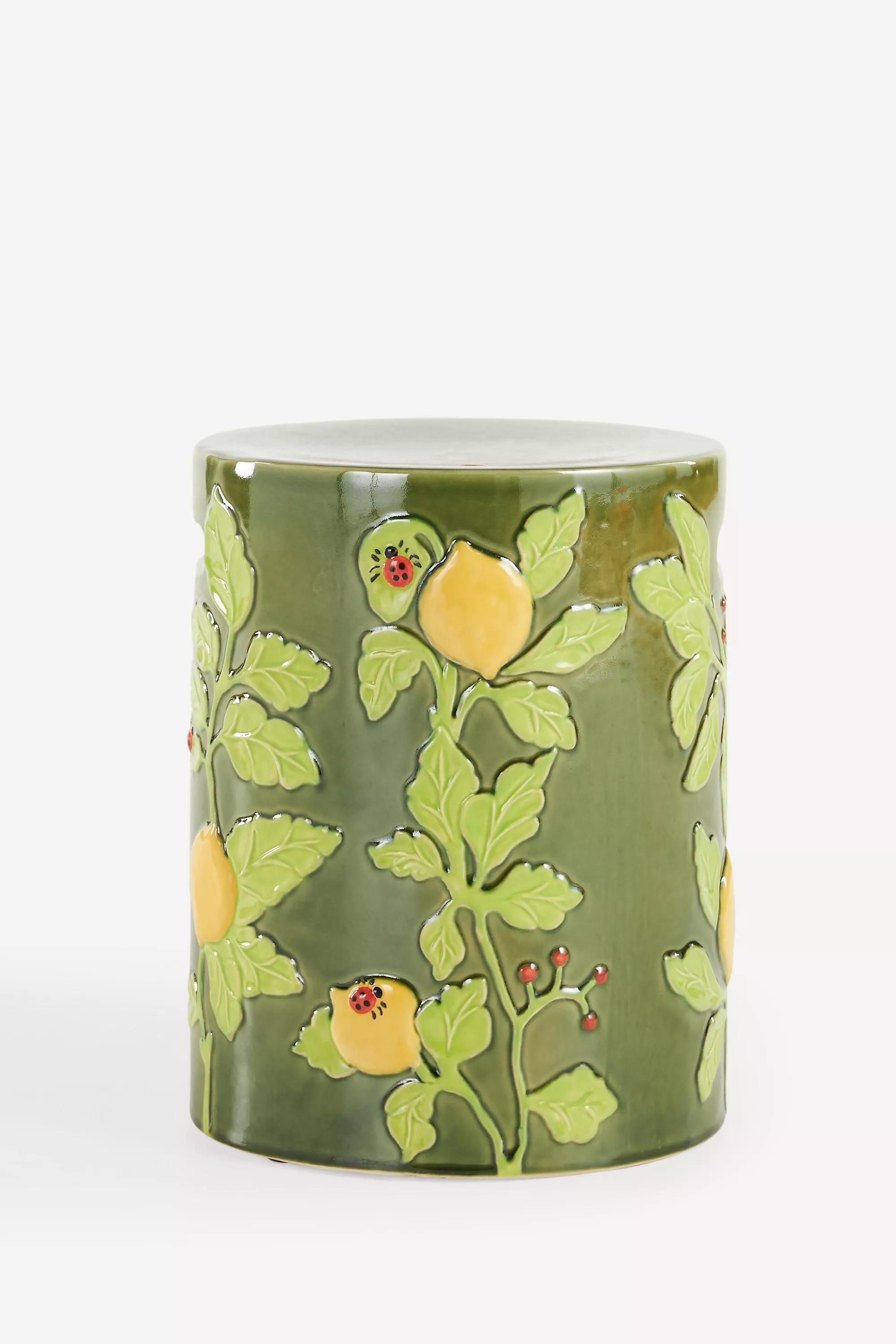 Frutta Ceramic Stool, Yellow, A501_0271, large image number 1