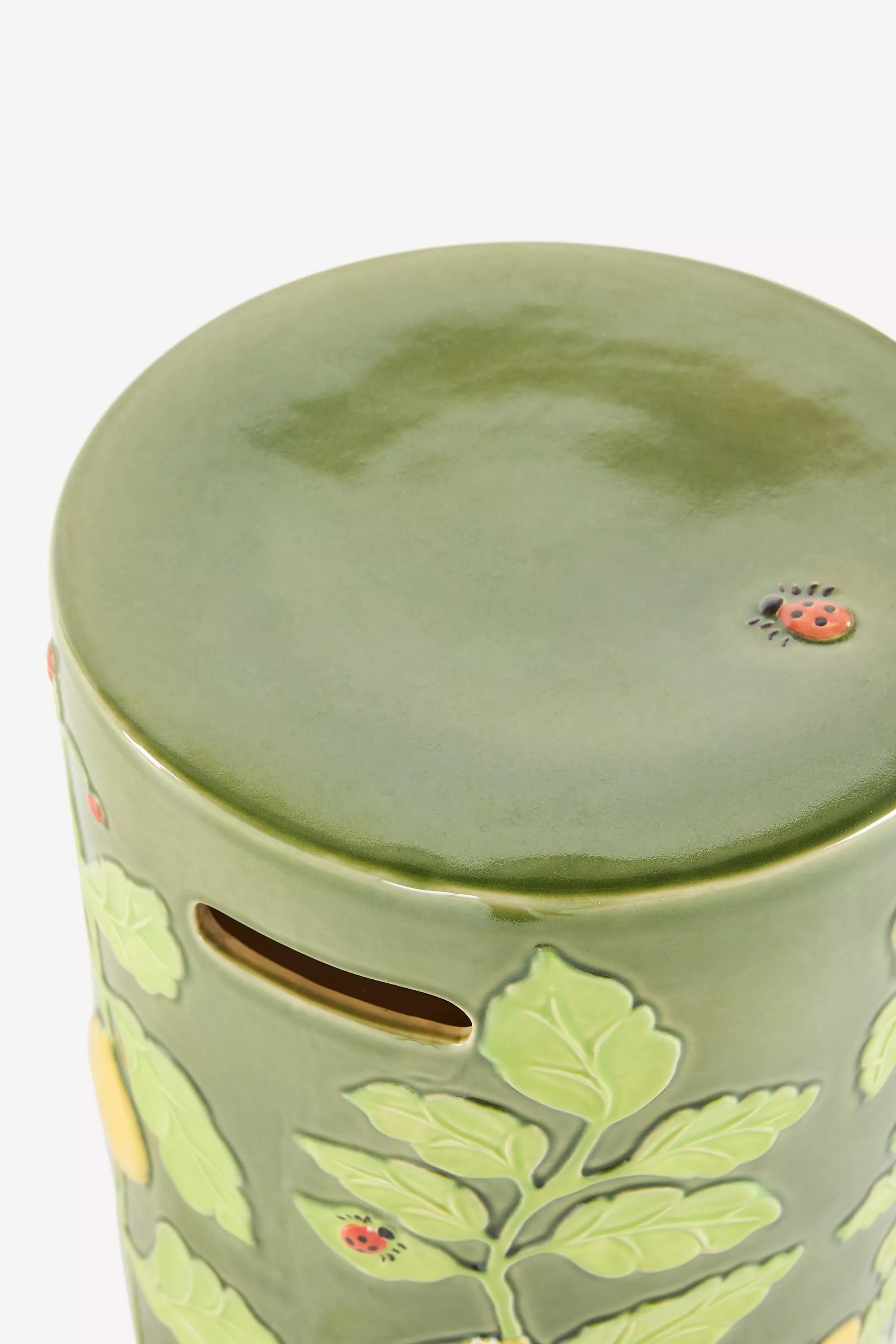 Frutta Ceramic Stool, Yellow, A501_0271, large image number 2