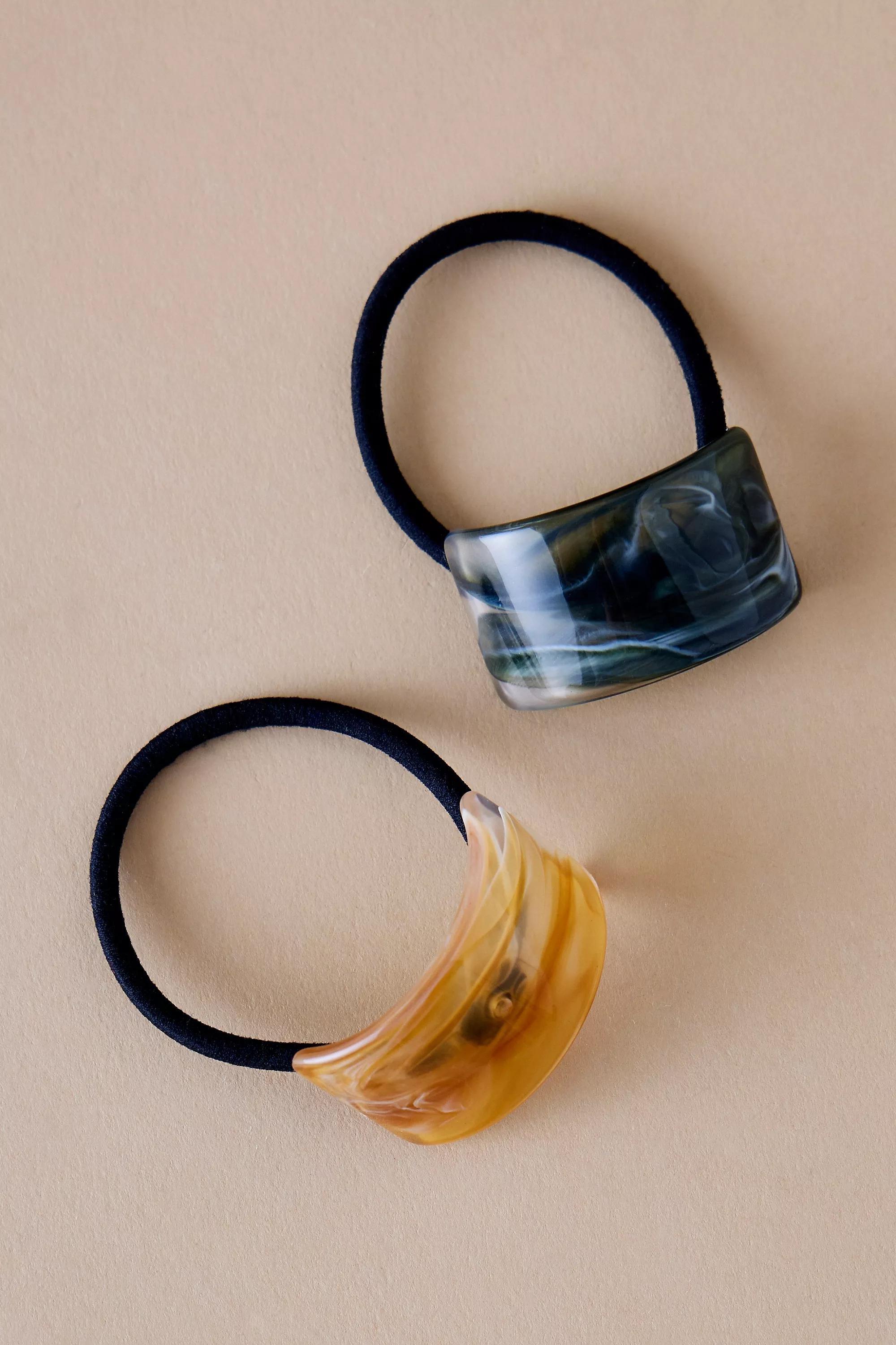 Anthropologie Set Of 2 Hair Ties, Brown, A501_0020, large image number 0