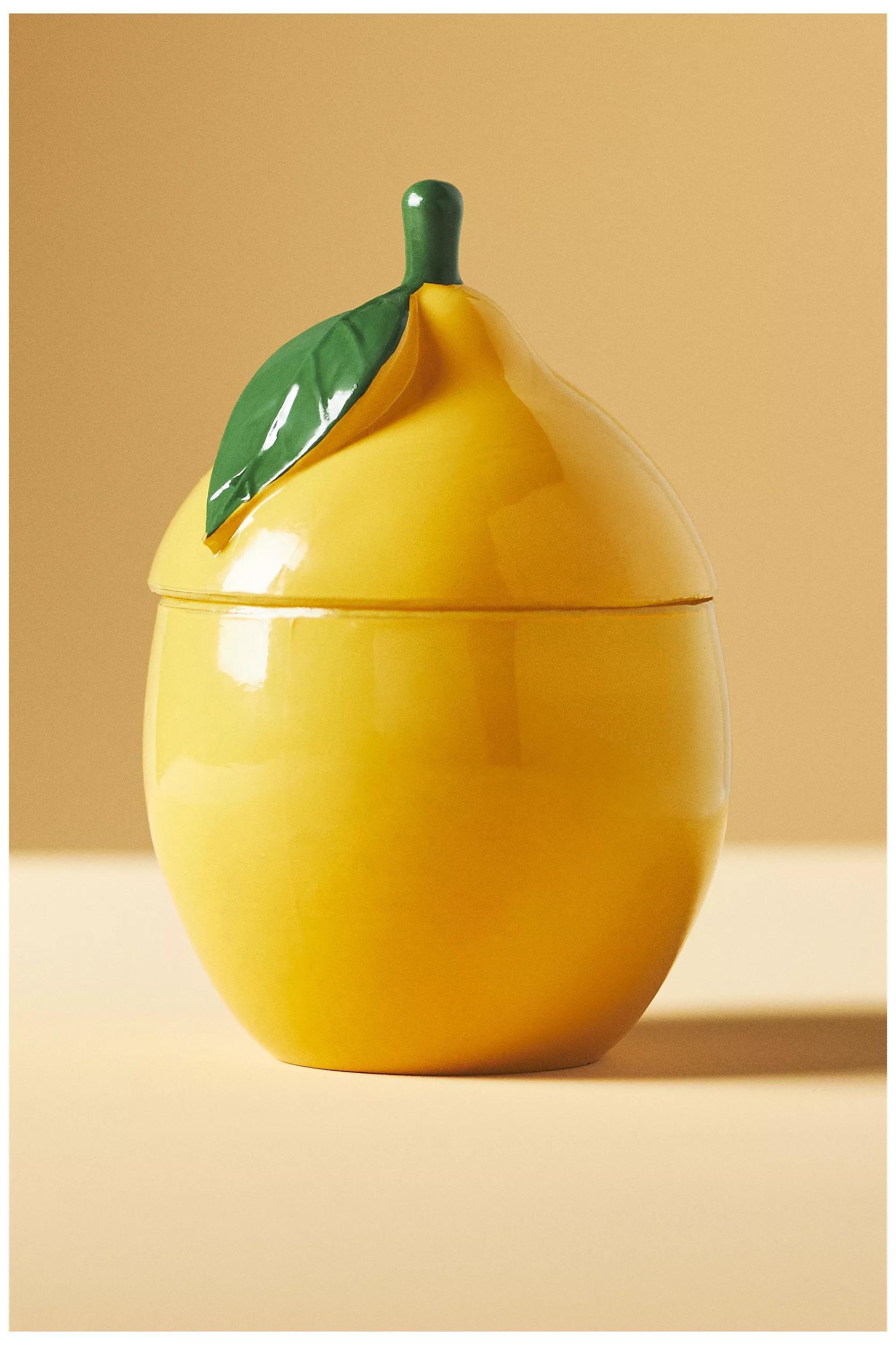 Strawberry- Shaped Fruity Glass Candle, Yellow, A501_0270, large image number 4