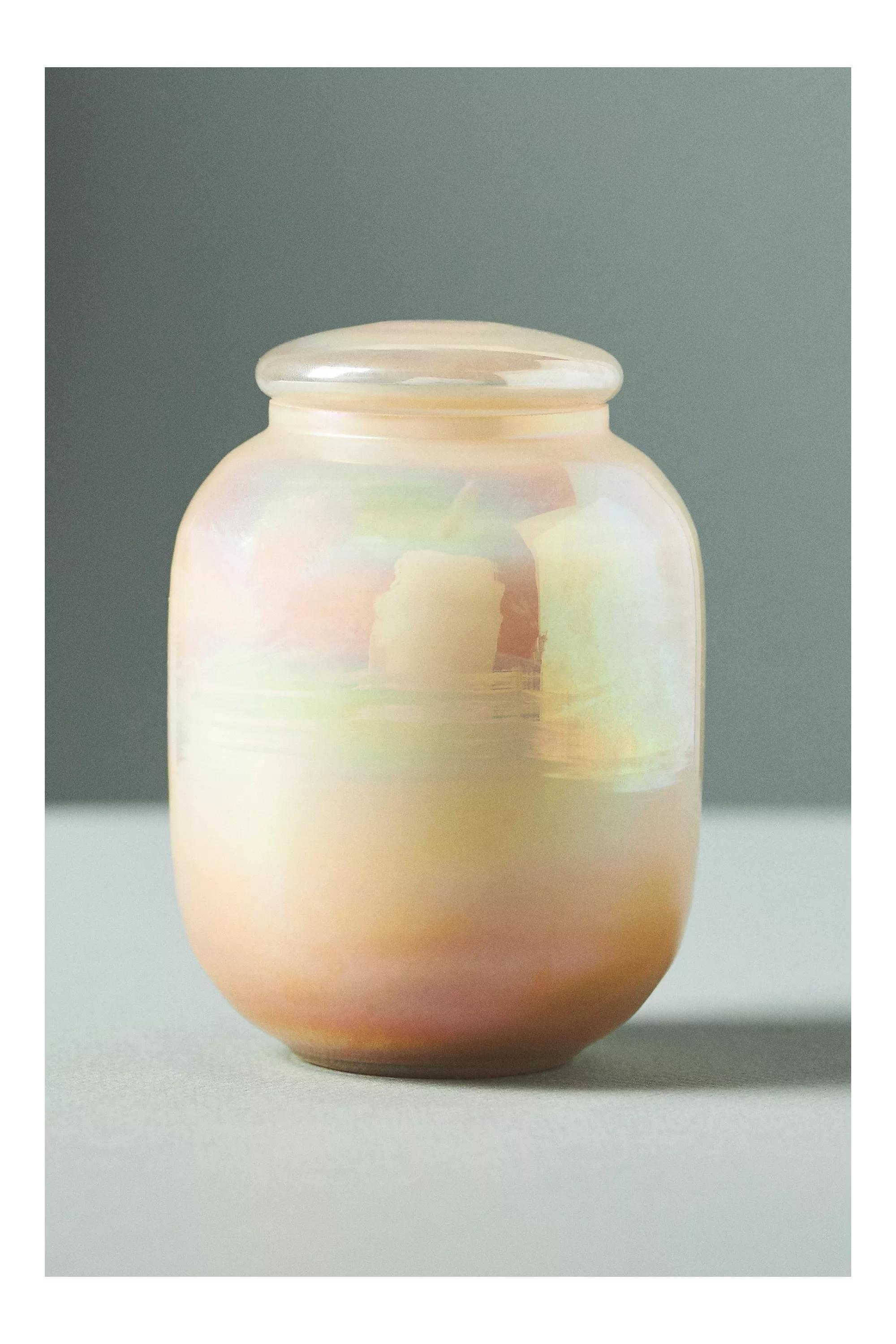 NEUTRAL Iridescent Fresh Sea Salt & Driftwood Glass Jar Candle, A501_0014, large image number 2