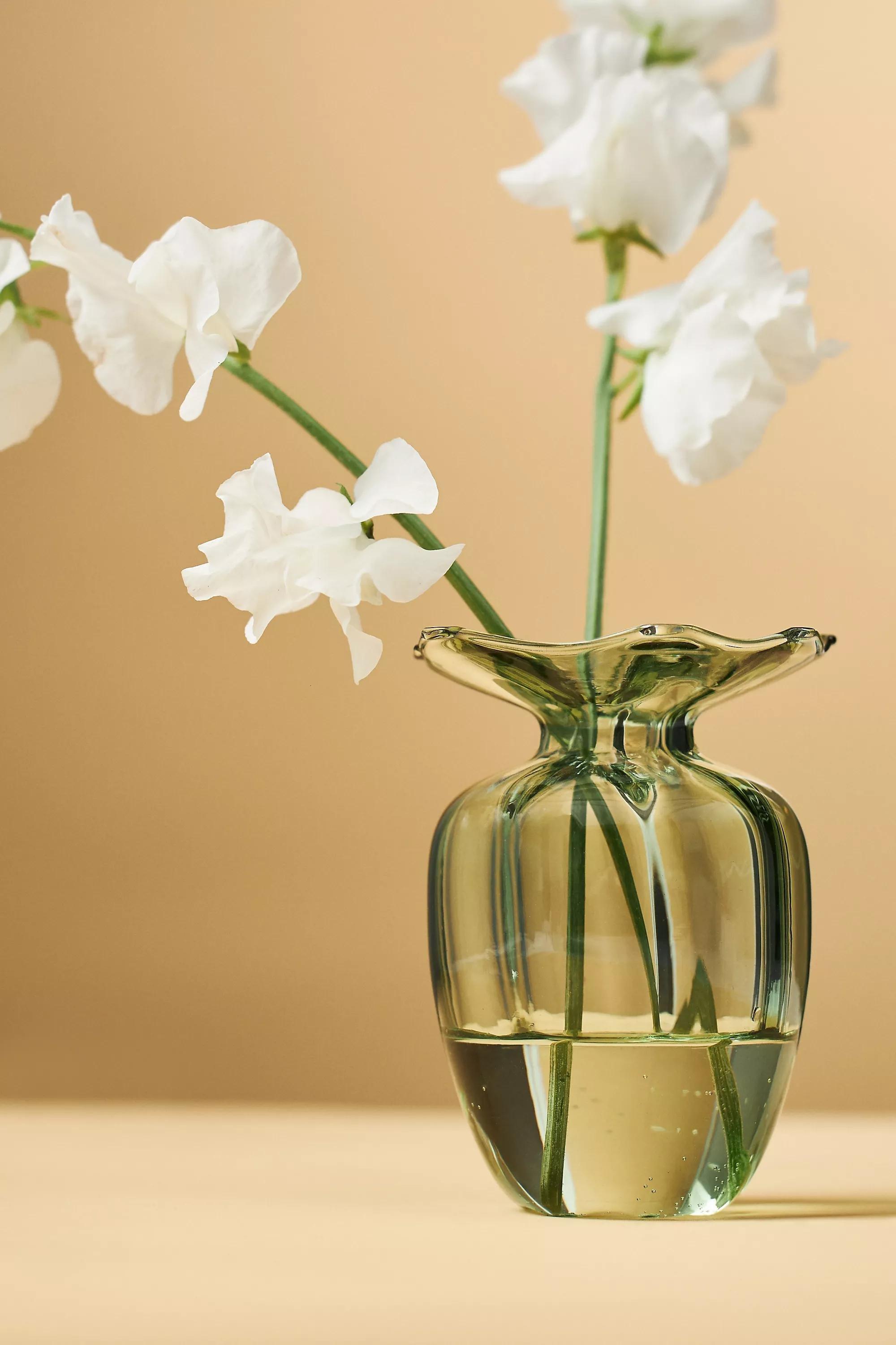 Margot Glass Bud Vase, Green, A501_0030, large image number 0