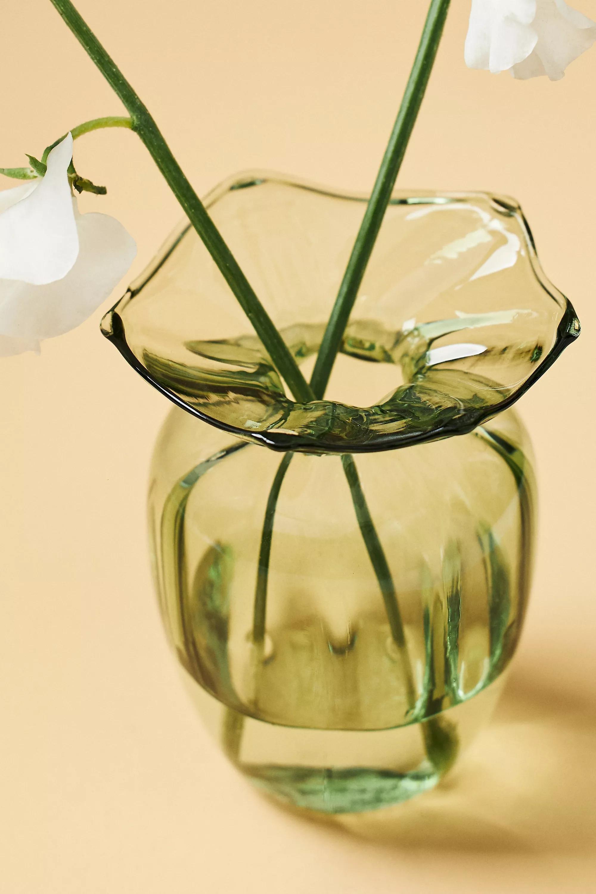 Margot Glass Bud Vase, Green, A501_0030, large image number 3