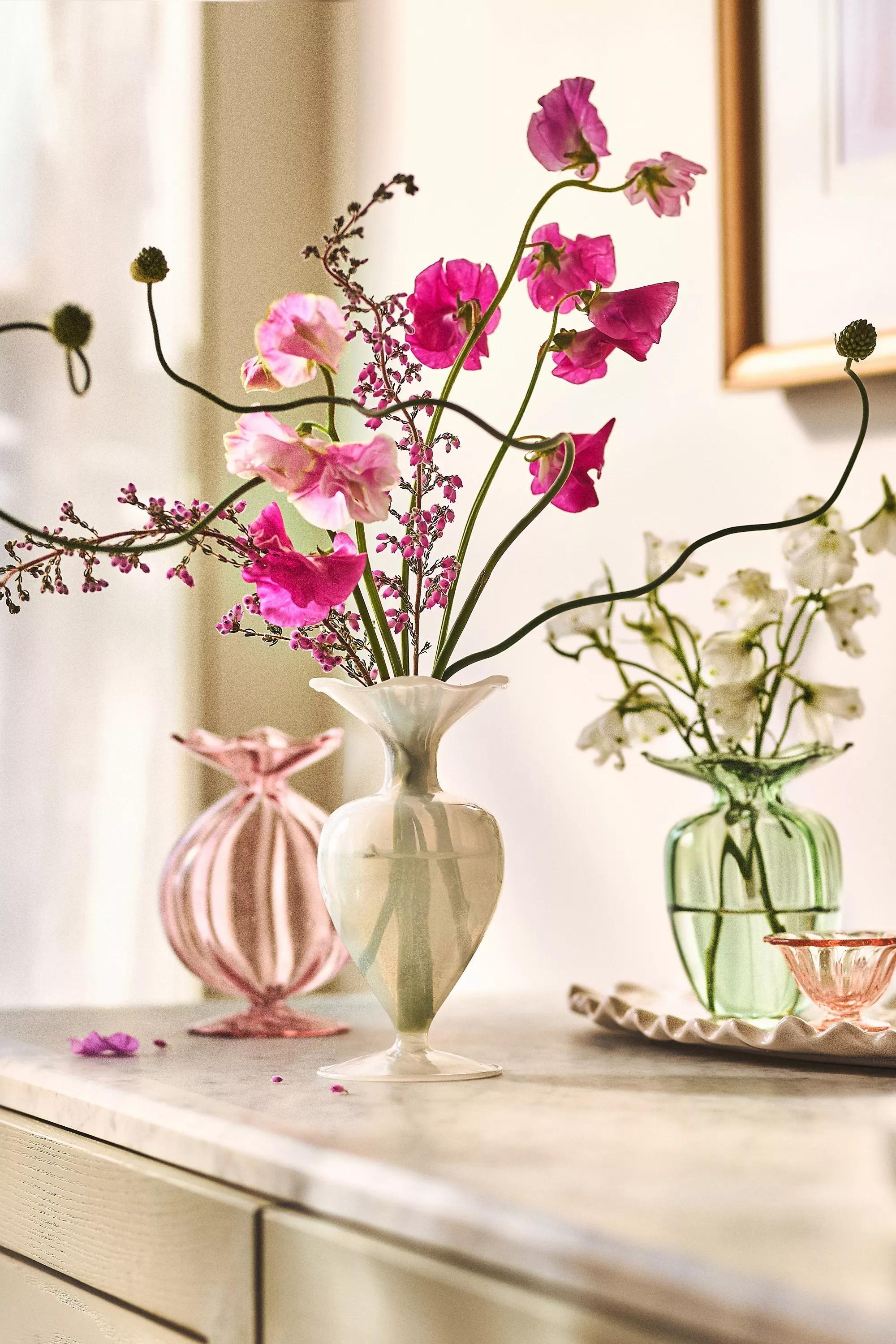 Margot Glass Bud Vase, Green, A501_0030, large image number 4