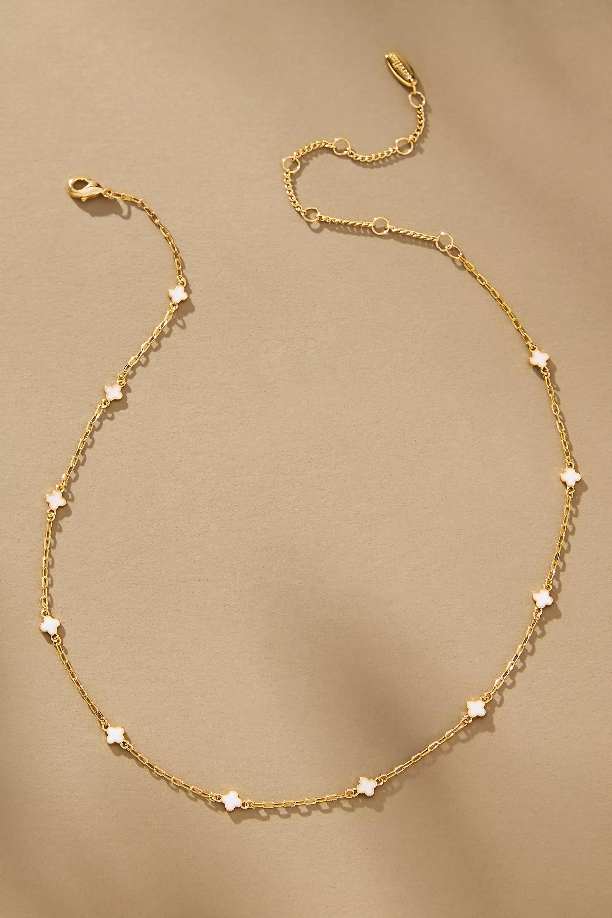 Anthropologie Necklace Chain, Beige, , medium