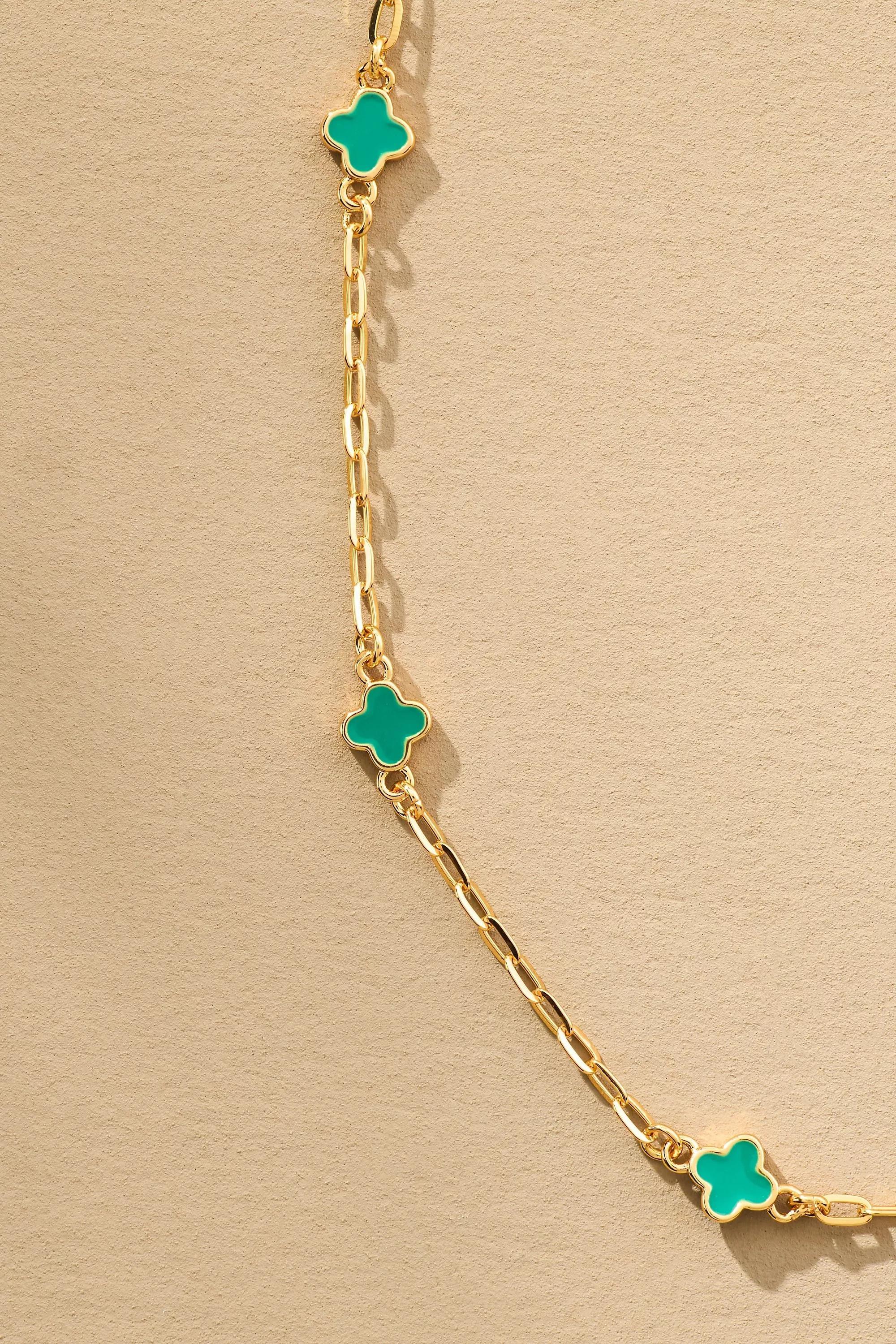 KELLY Tiny Clover Chain Necklace, A501_0033, large image number 2