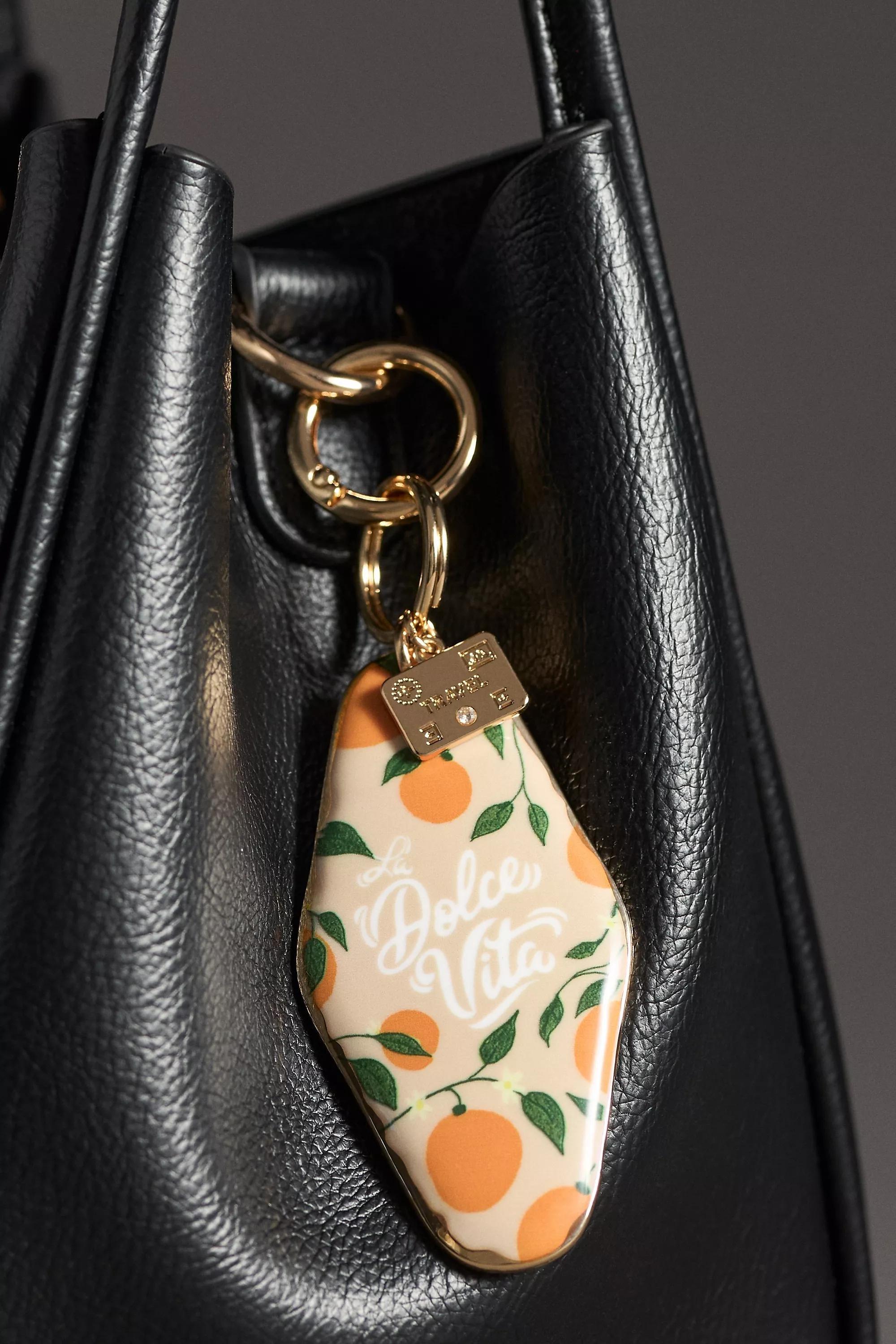 Motel Key Bag Charm, Orange, , medium