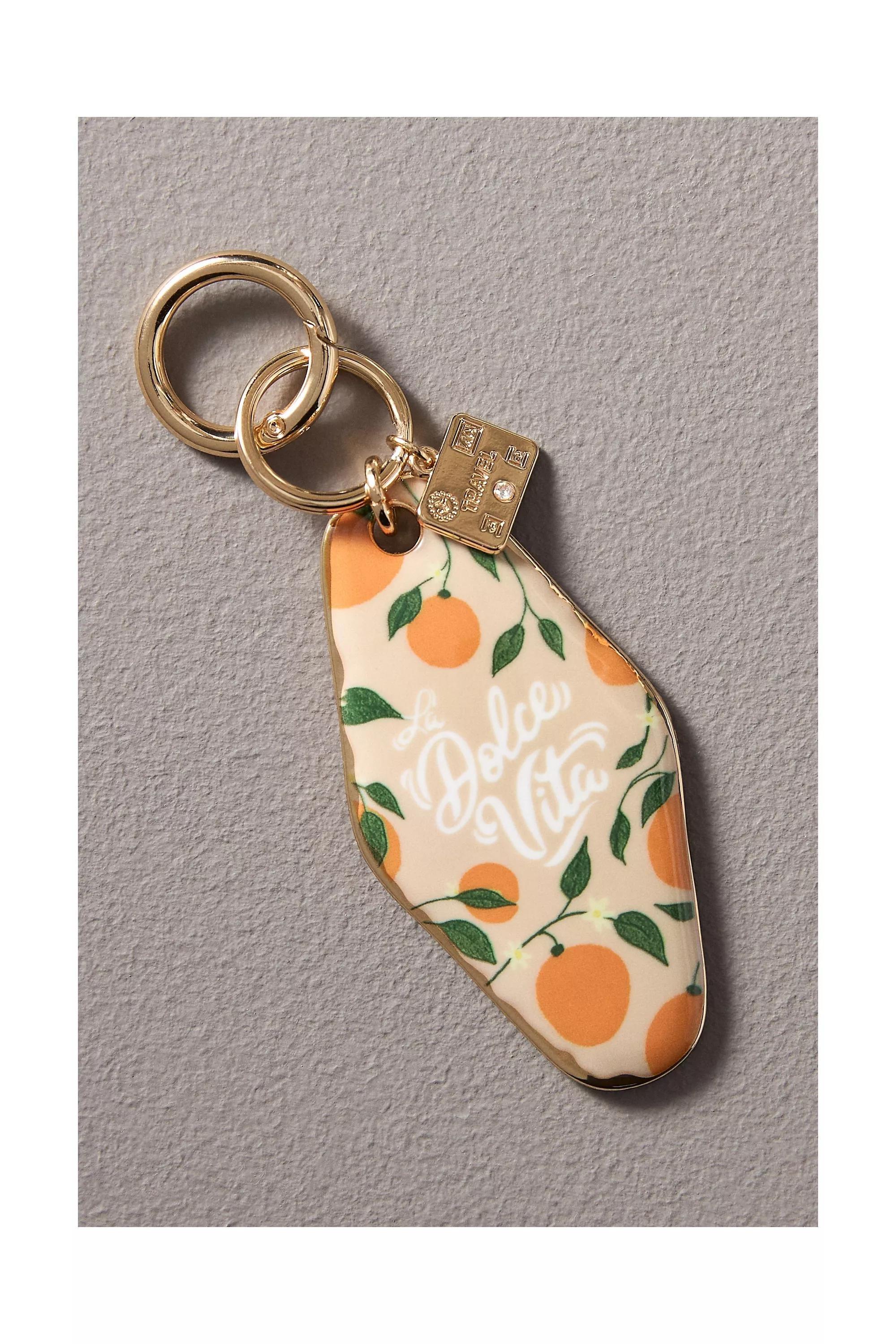 Motel Key Bag Charm, Orange, A501_0080, large image number 1