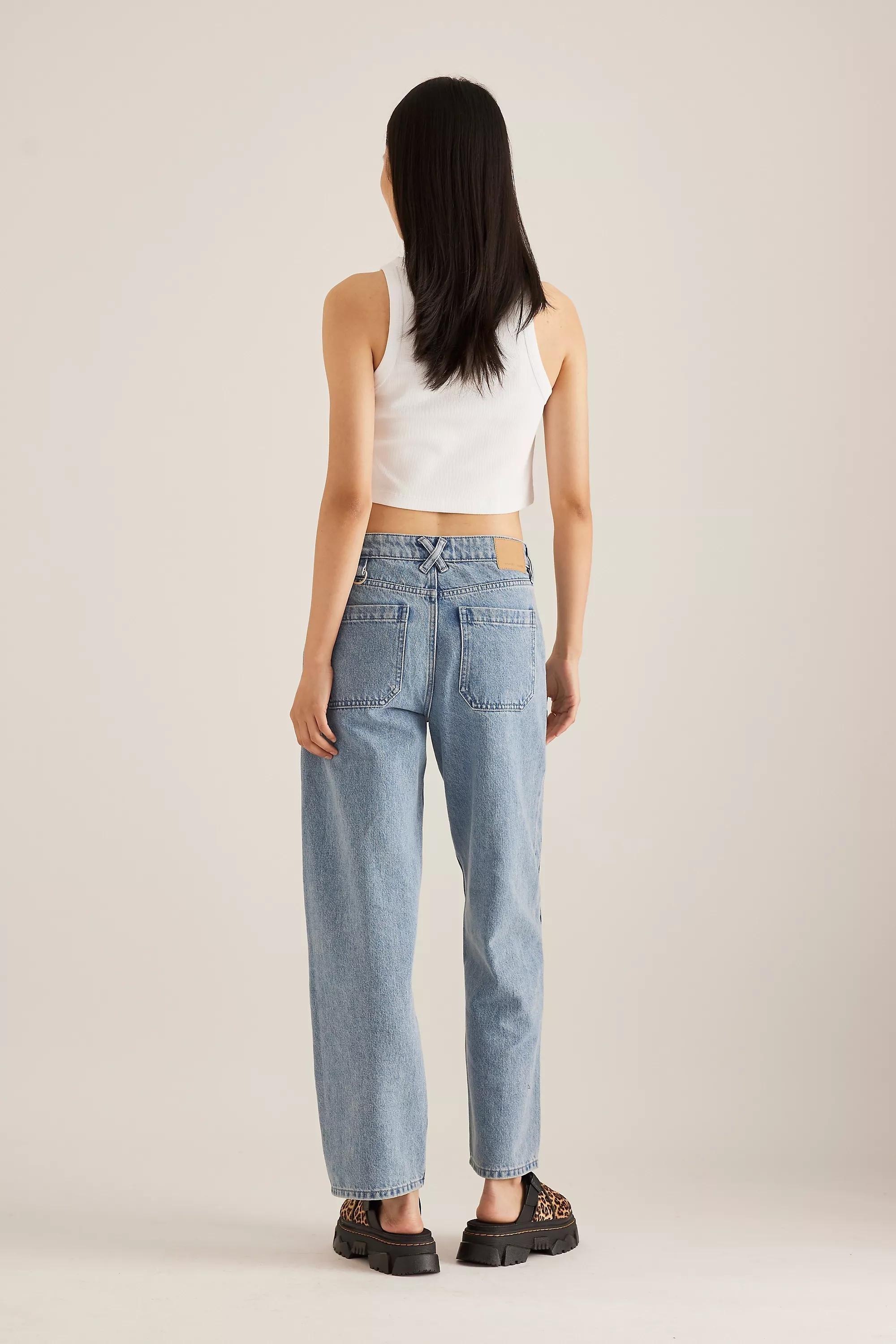 Seventy + Mochi Carpenter Stevie Straight-Leg Jeans, Blue, , large image number 1