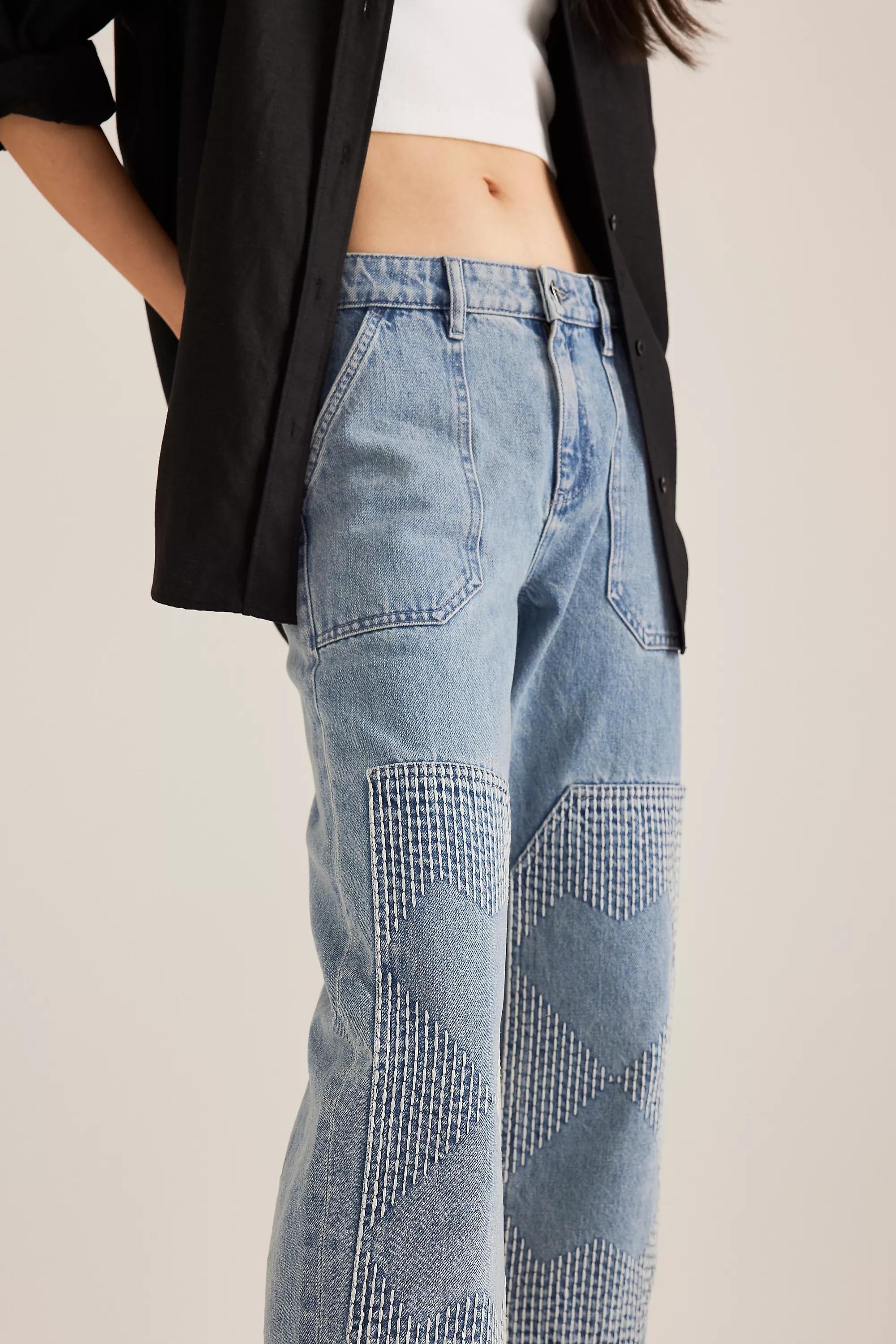 Seventy + Mochi Carpenter Stevie Straight-Leg Jeans, Blue, , large image number 3