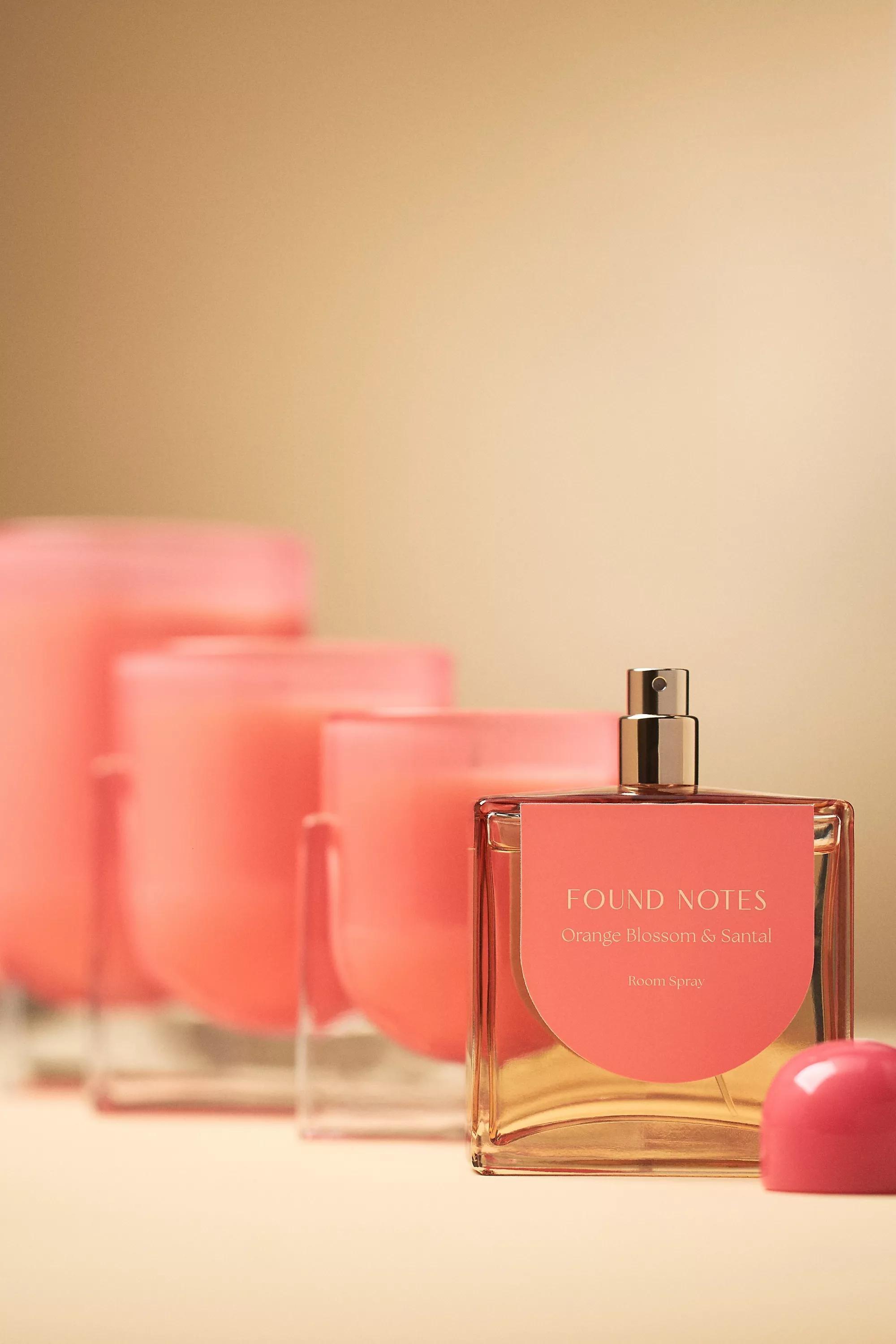 Found Notes Floral Orange Blossom & Santal Glass Candle, Orange, A501_0085, large image number 1